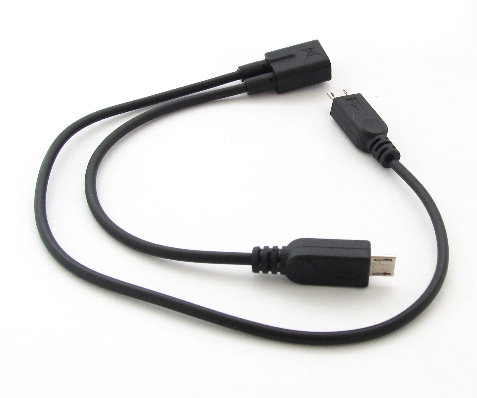 1pc Micro 5pin USB Female To 2 x Male Dual Micro Male Adapter Convert Cable