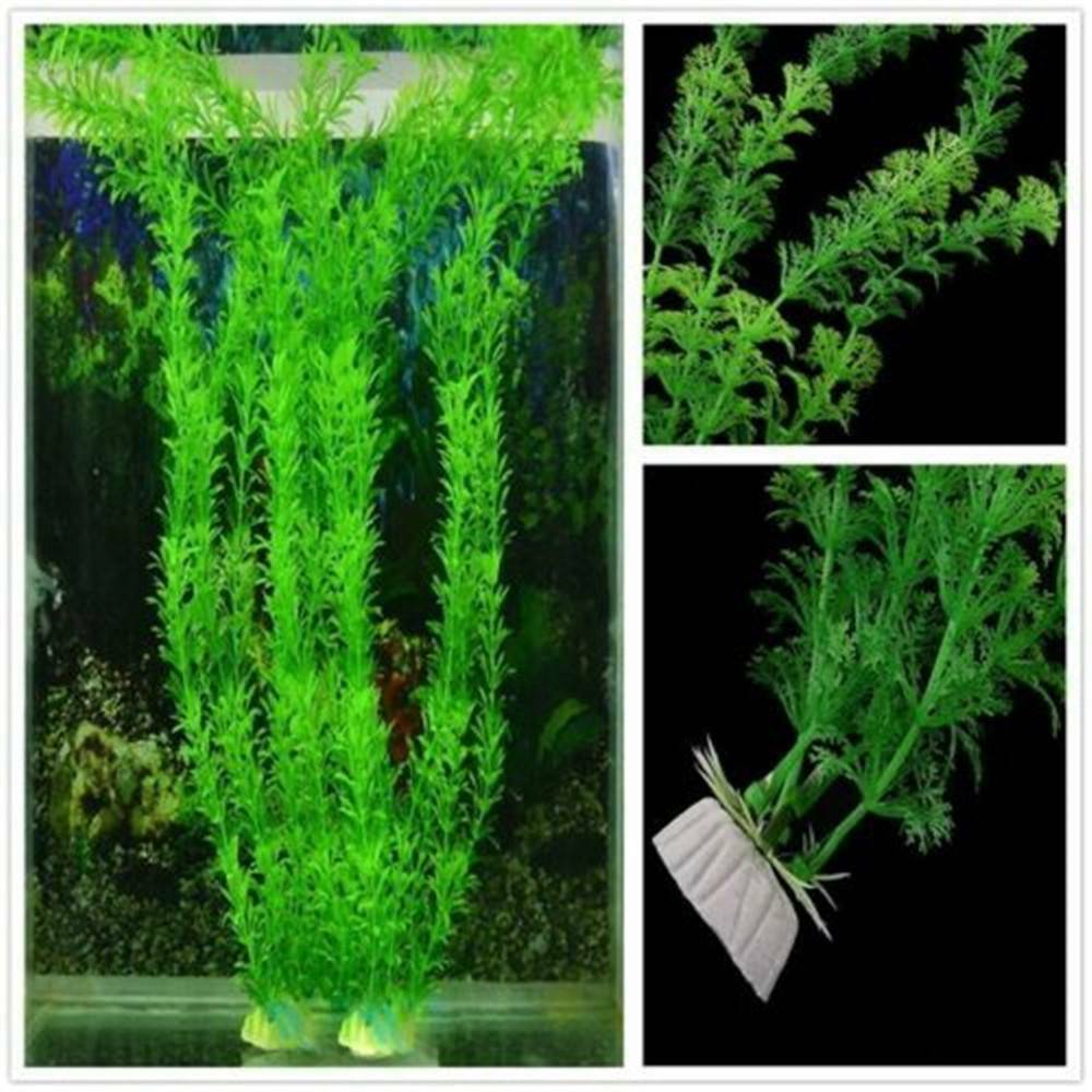 2x Fish Tank Plastic Decor Aquarium Green Plants Water Grass Ornament Plant Art