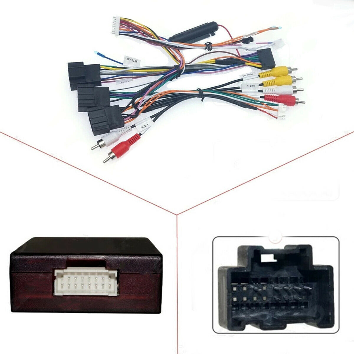 1x 16 PIN Android Audio Wiring Harness For Chevrolet Tahoe 07-14 GMC Yukon 07-14