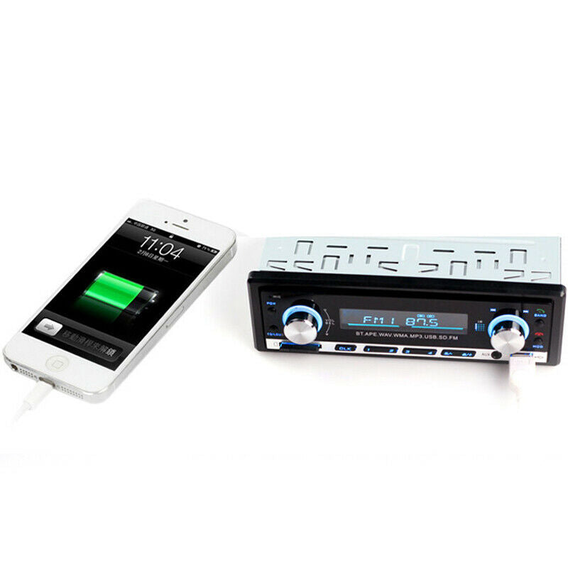 12V 1Din Car Stereo Radio Bluetooth FM Audio Music Player MP3/USB/SD/AUX In-Dash
