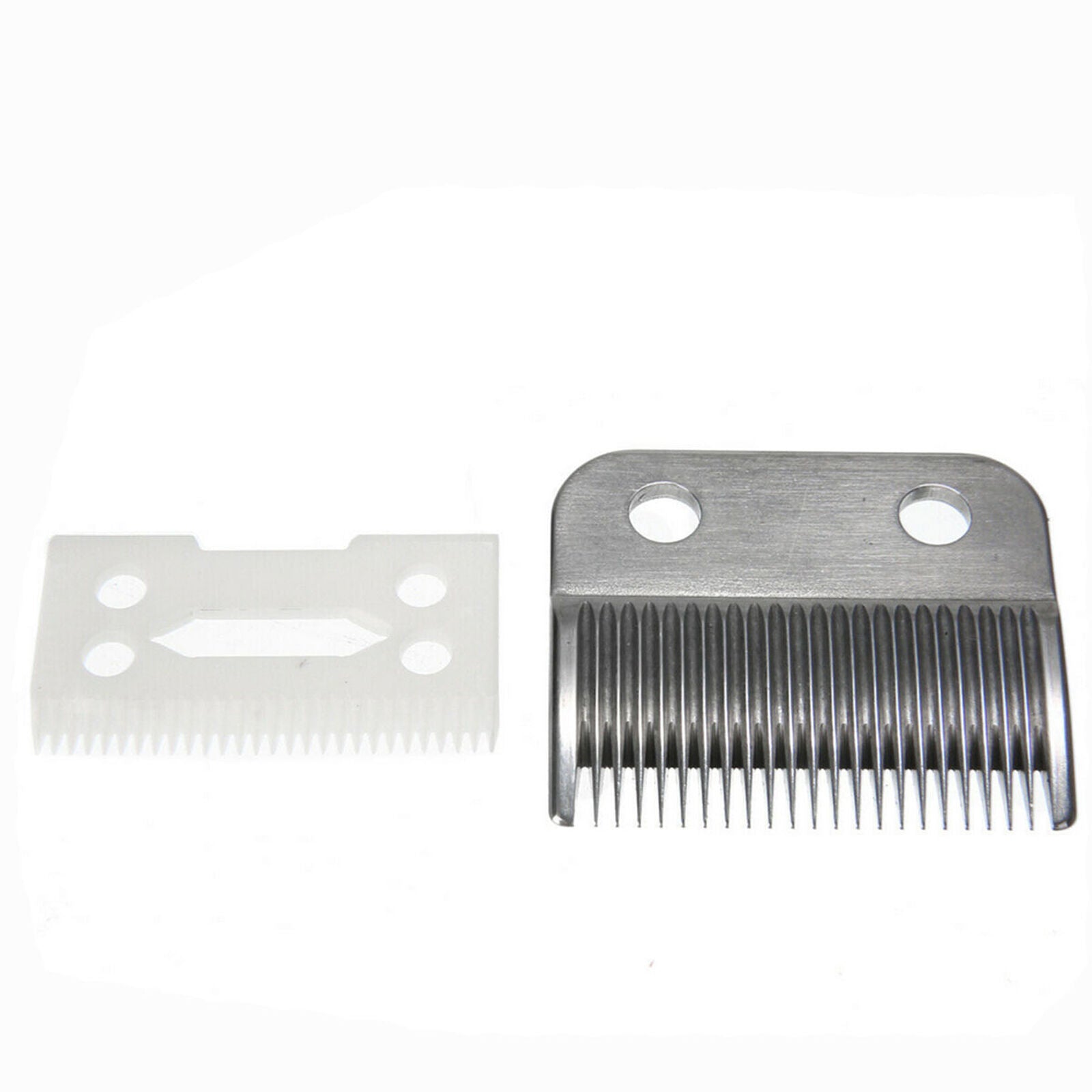 2pcs Ceramic Blade Cutter + Metal Bottom Replacement For Wahl Shear Clipper