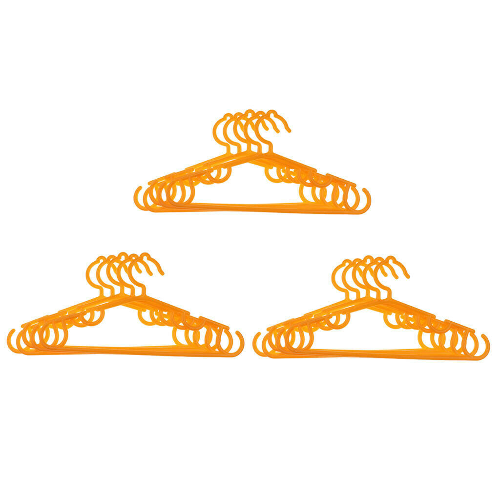 Plastic Coat Clothes Garment Trousers Hangers for Kids Baby Yellow