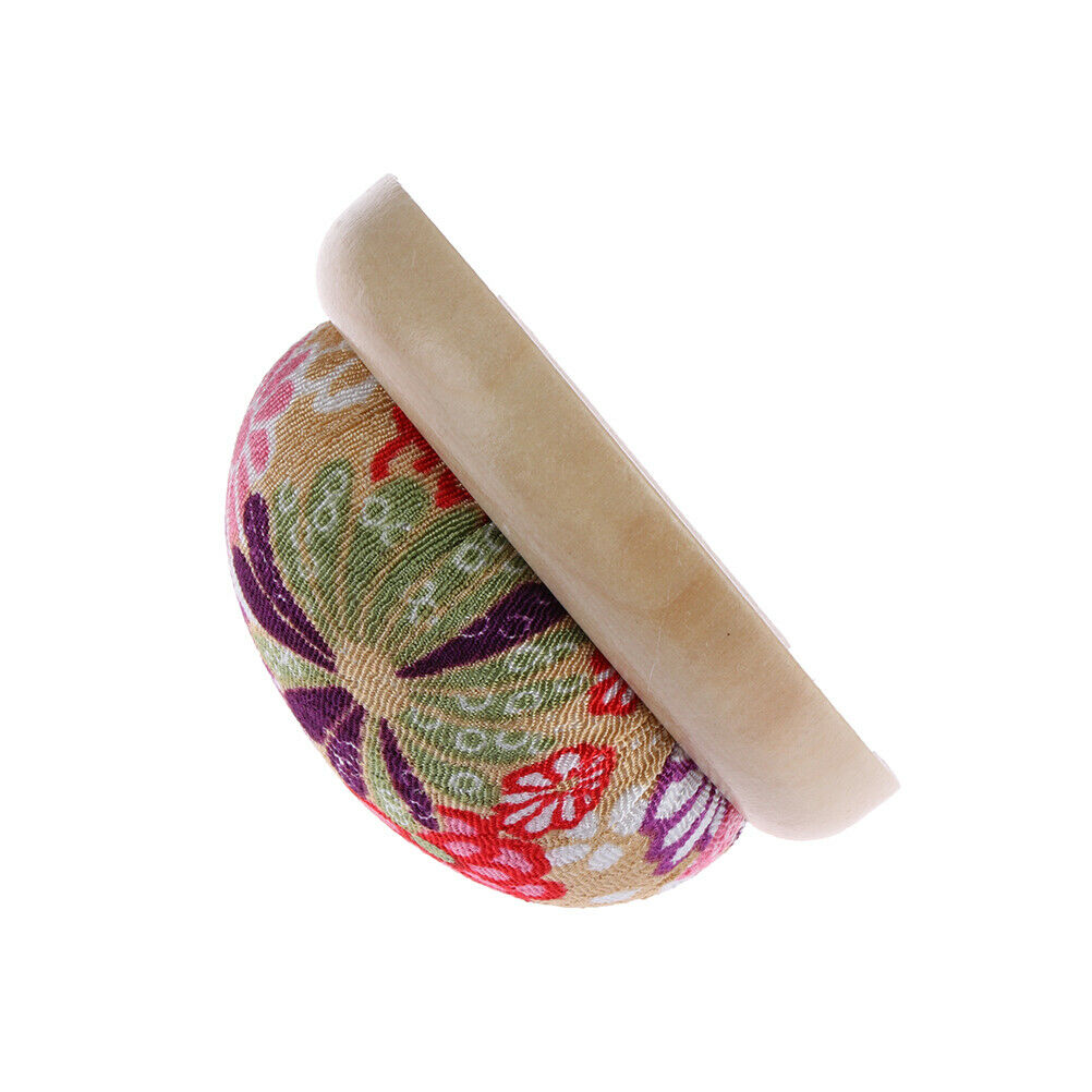 Wood base needle pin cushion pillow needles holder sewing craftstitchneed.l8