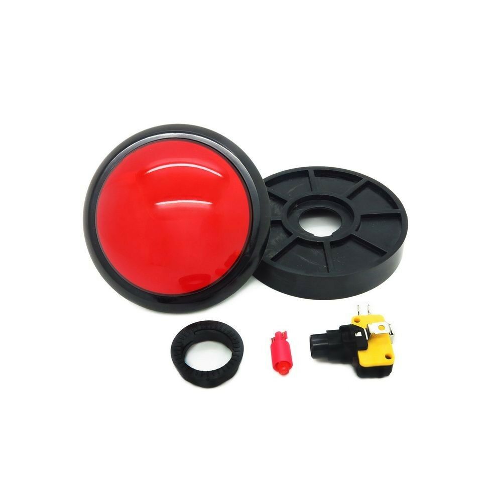 12V 100mm Big Dome Pushbutton Switch with Led - Red Blue Yellow White Green