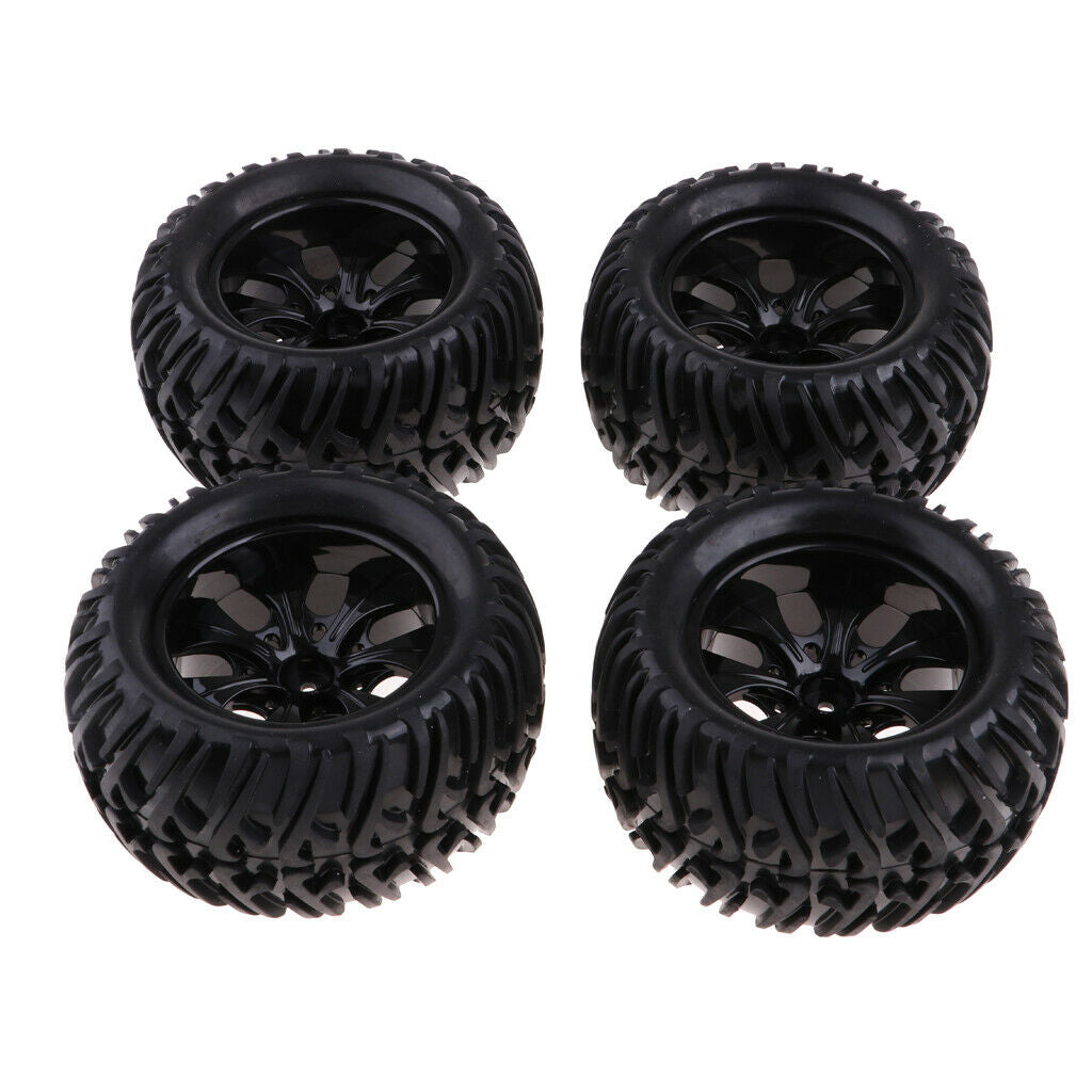 4Pcs 1/10 Wheel Rims & Tires 12mm Hex for 1:10  Short Course Truck