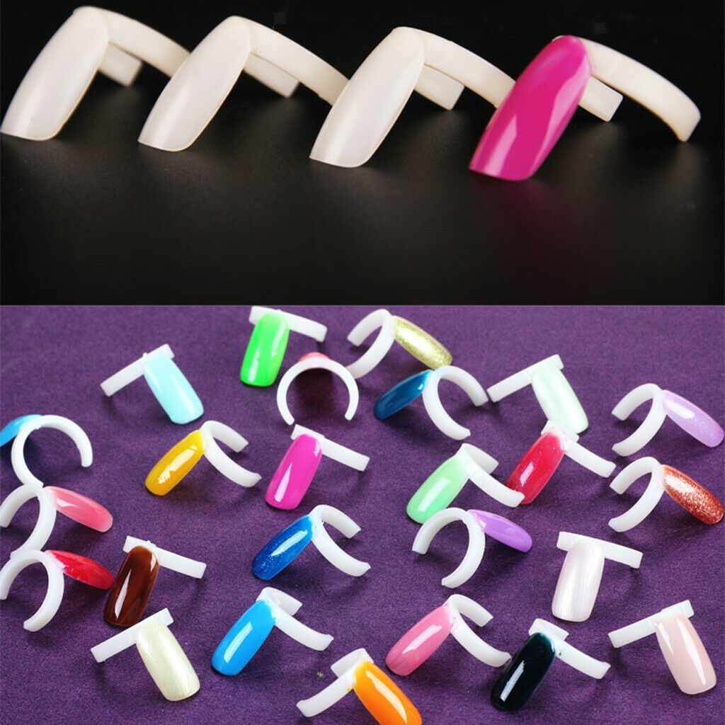 Nail Polish Color Display 50Pcs Gel Polish Display Rings DIY Colour Chart