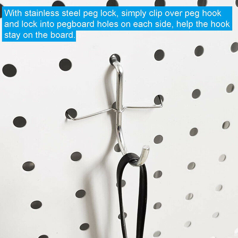 81Pcs Pegboard Hooks Assortment With Pegboard Bins Peg Locks Tools OrganizerBDA