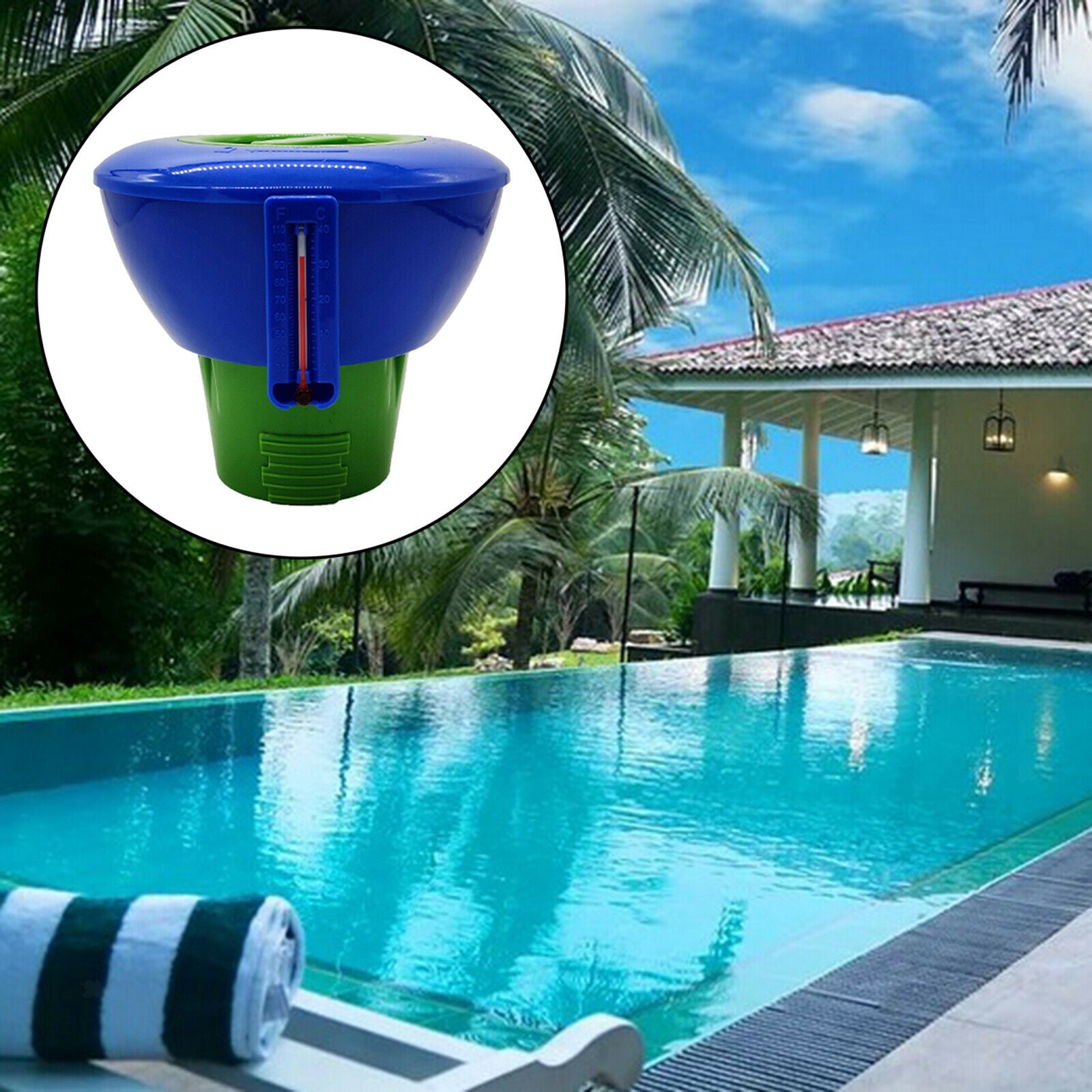 Chlorine Bromine Tablets Floating Dispenser Floater Spa Swimming Pool 7"