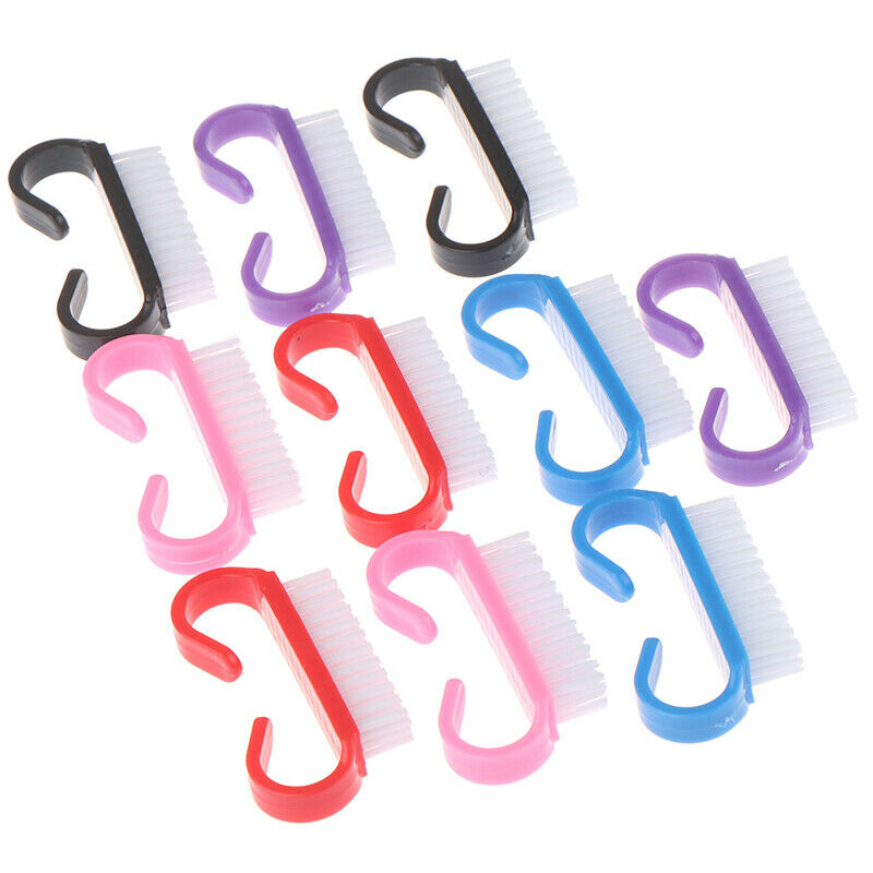 10Pcs Nail Cleaning Clean Brush File Manicure Pedicure Remove Dust Clear To_DD