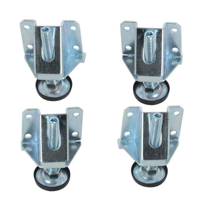 4xStainless Steel Wardrobe Leveling Feet for Uneven Ground, Unbalanced Furniture