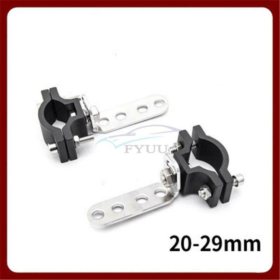 Adjustable Motorcycle LED Headlight Tube Fork Bracket Hunting Lamp Clamp Holder