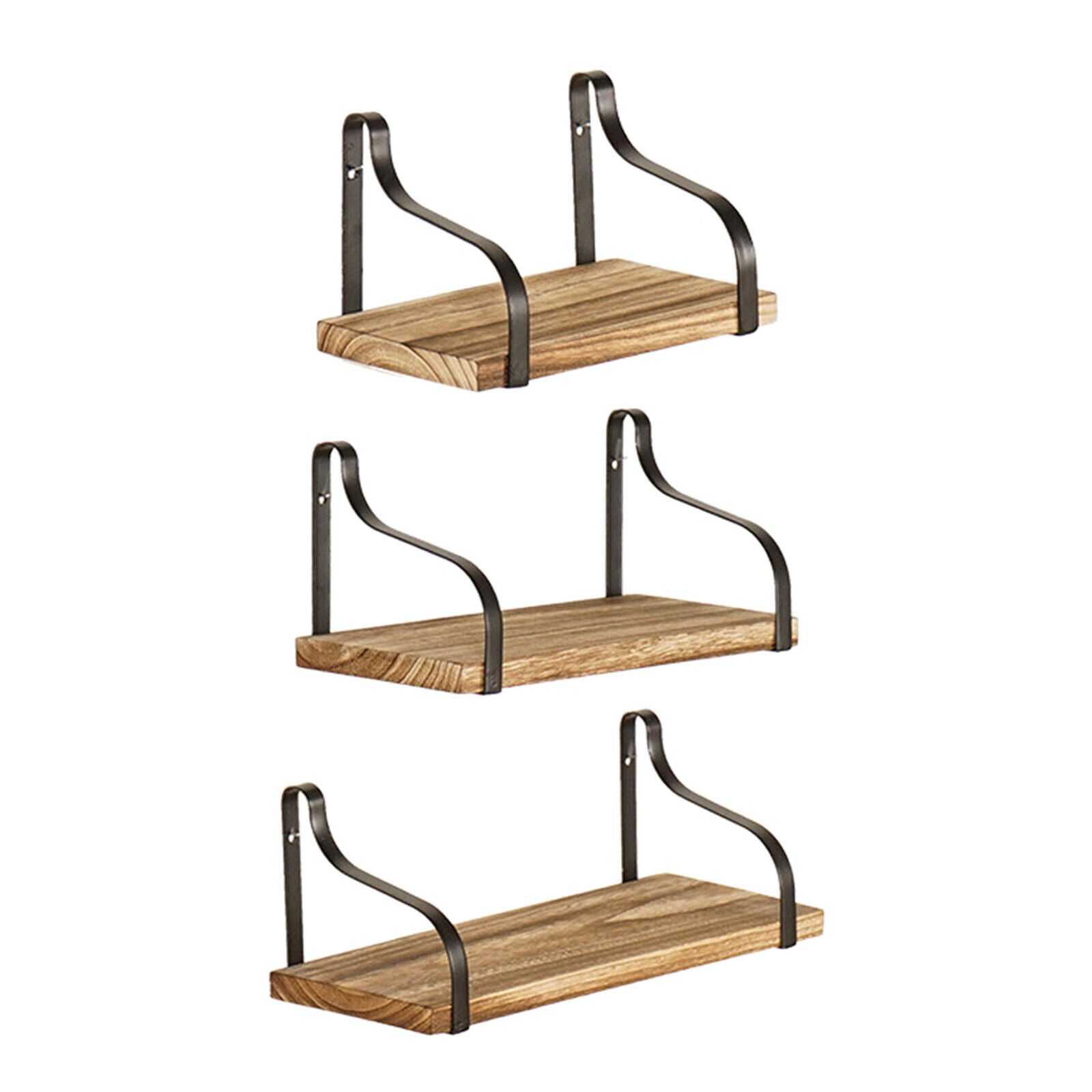 3pcs Wall Mounted Shelves Indoor Ourdoor Garden Rack Organiser Office Decor