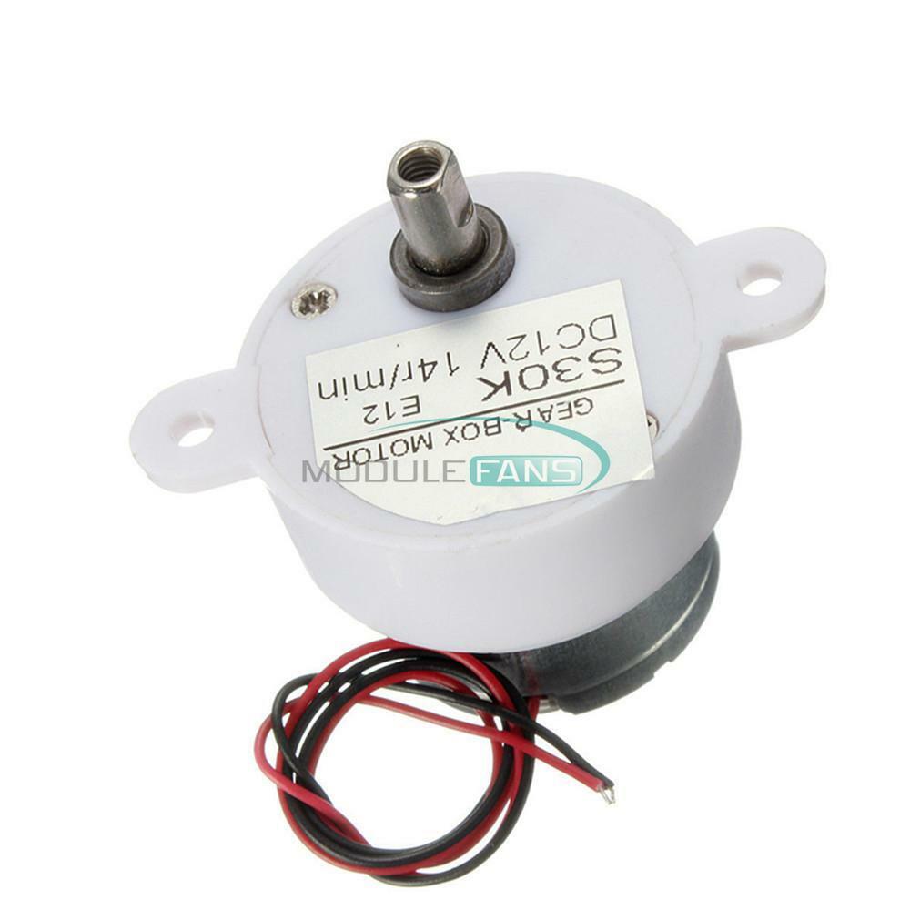 2 Wires High Torque Electric Geared Box Reduction Motor S30K DC 12V 14RPM