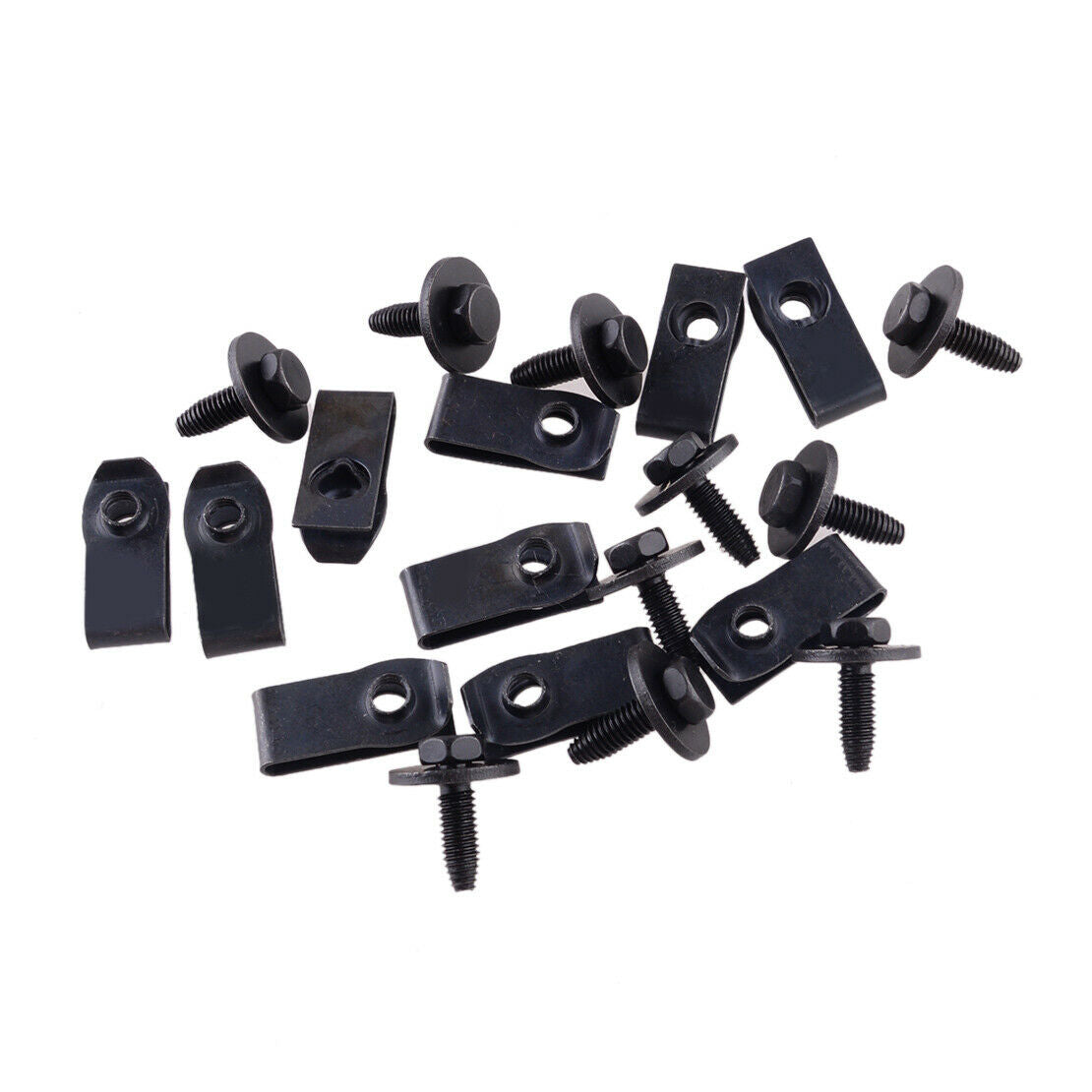 20Pc Car Body Bolts U Nut Clips M6 Hex 10mm Fit for Ford Truck 147163194 Acc