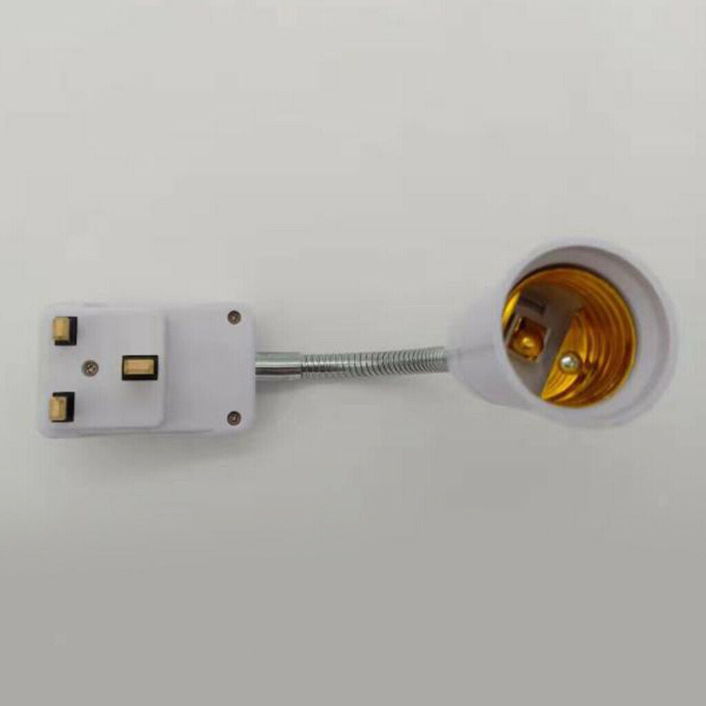 3A E27 Socket Light Bulb Socket Adaptor Converter Lamp Holder Base-UK Plug