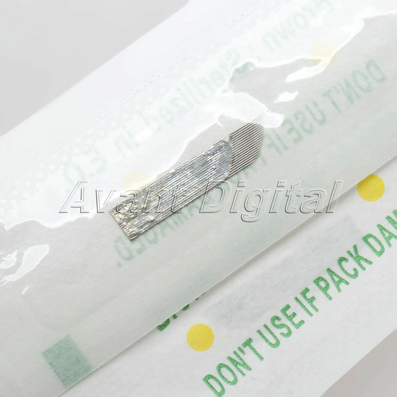 50 Needles Blades Lead-free Permanent Makeup Manual Eyebrow Tattoo Bevel