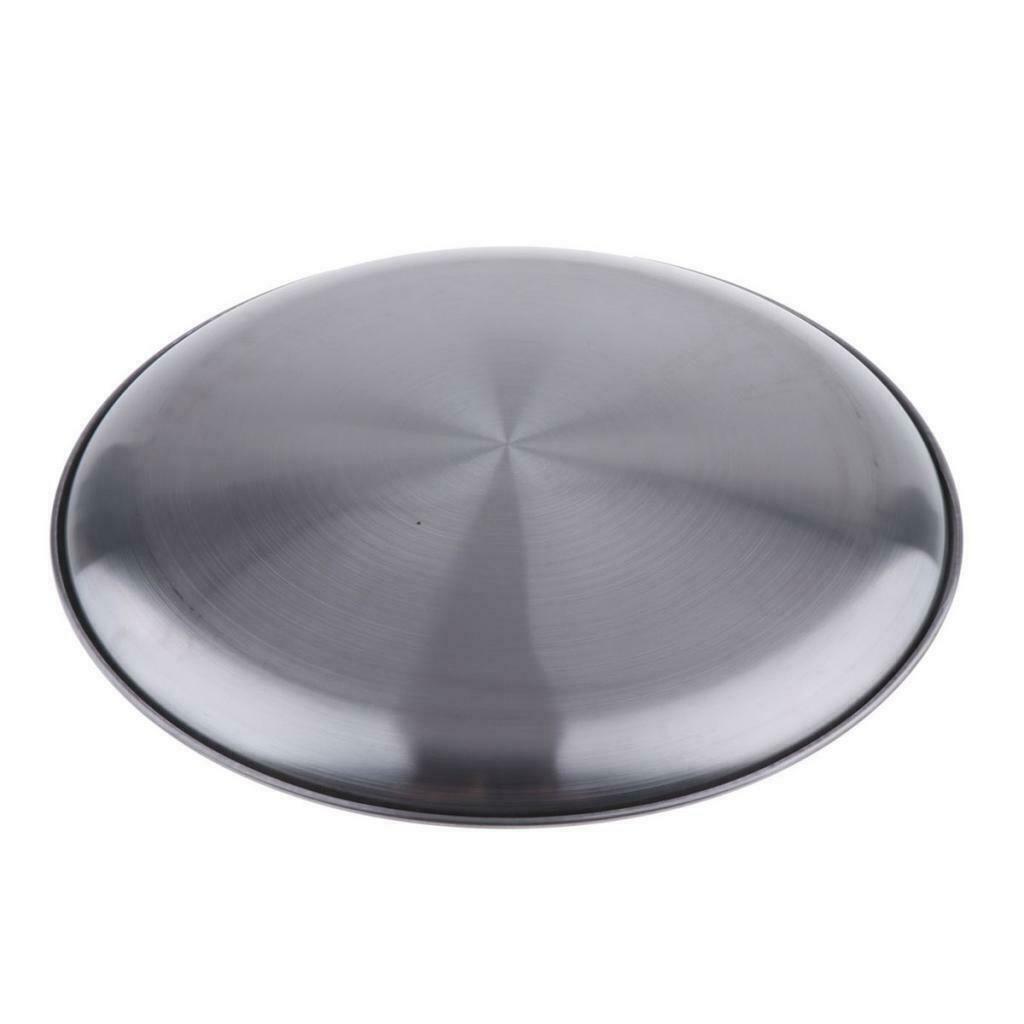 Premiue Heavy Duty Stainless Steel Kids Plates Baby Toddler Snacks Round 12