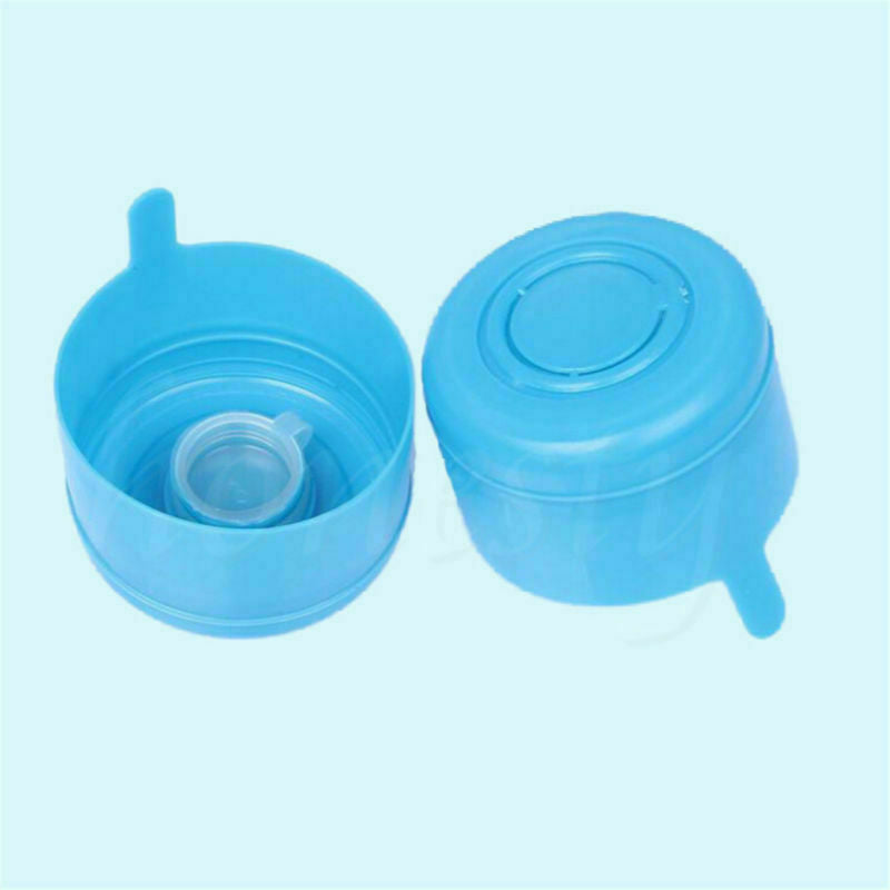 2PCS 3&5 Gallon Replacement Water Bottle Snap On Cap Anti Splash Peel 55mm