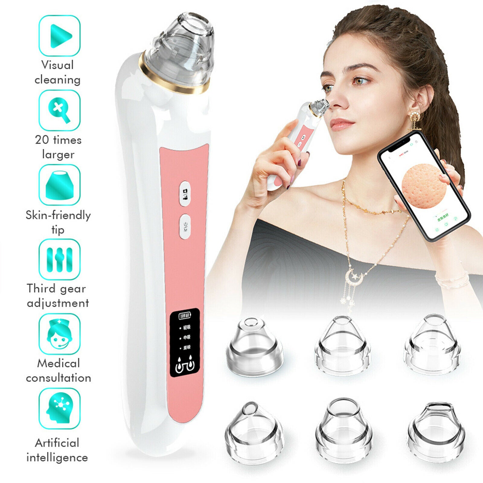 Visible Blackhead Remover Electric Pore Cleaner Extractor Beauty Device