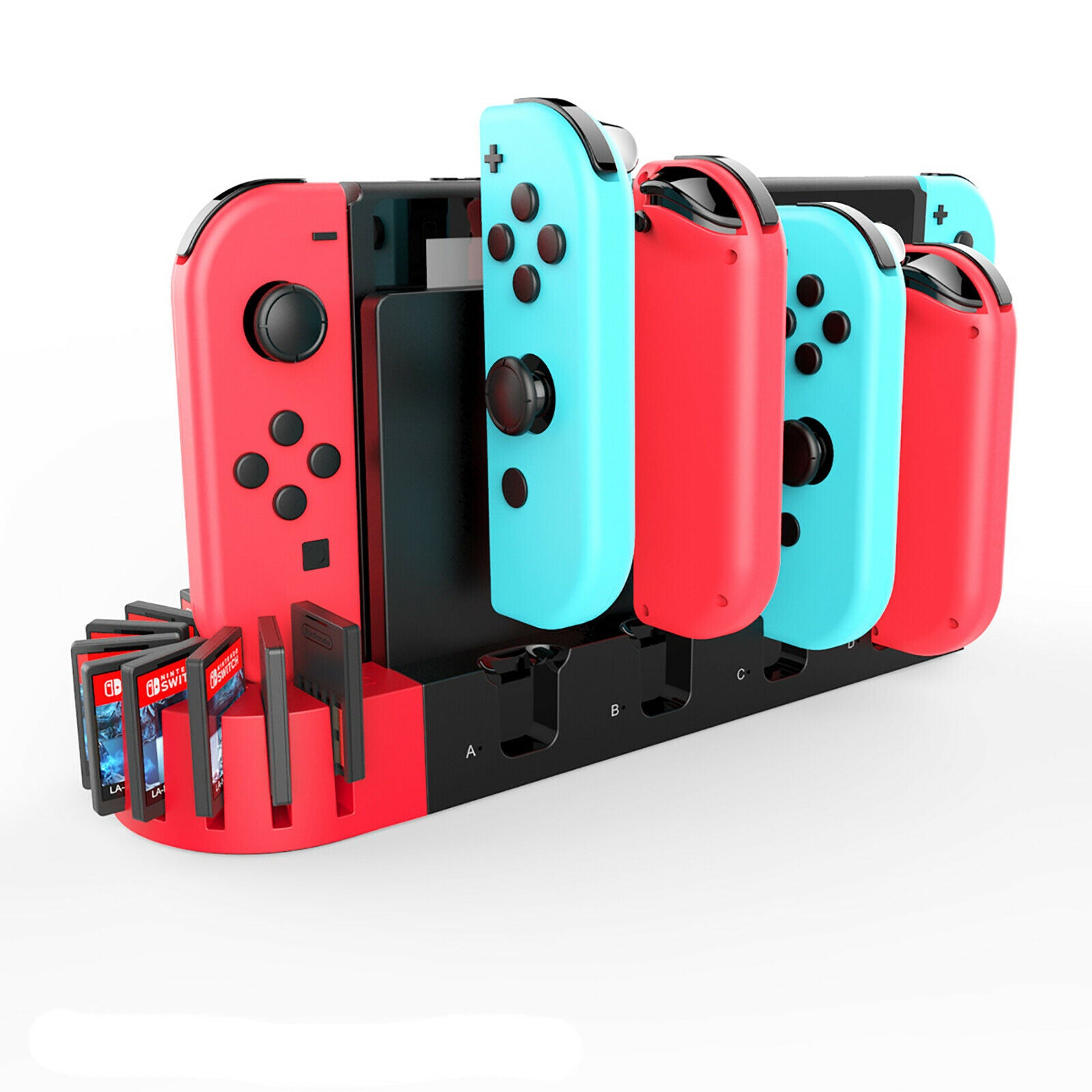 Charger 4 Port Charging Dock Charging Station for N-S JoyCon Console