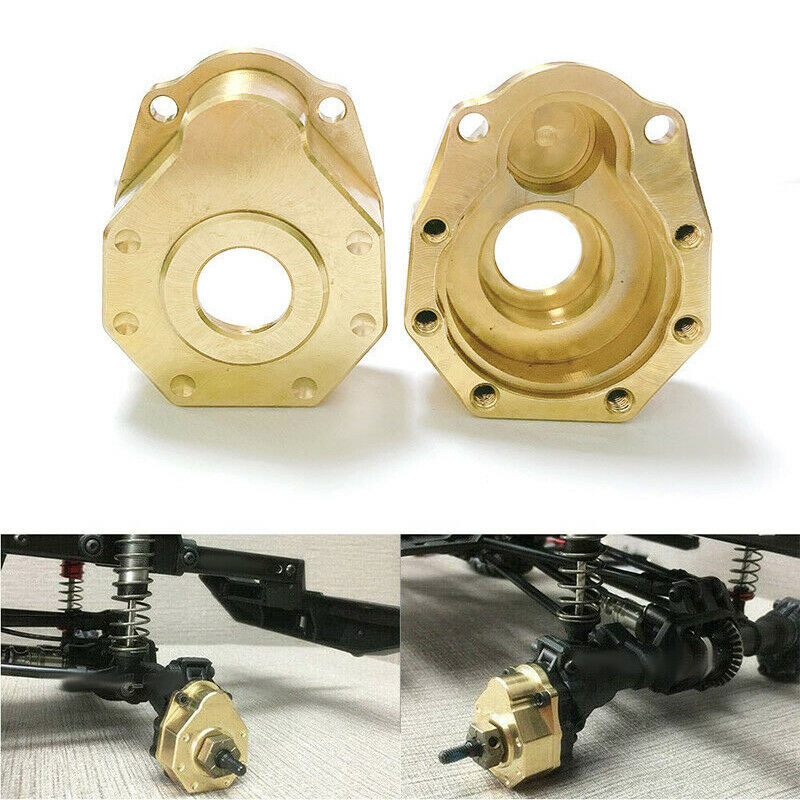 2pcs Heavy Duty Brass Steering Knuckle Portal Cover for 1/10 RC Crawler TRX-BDA
