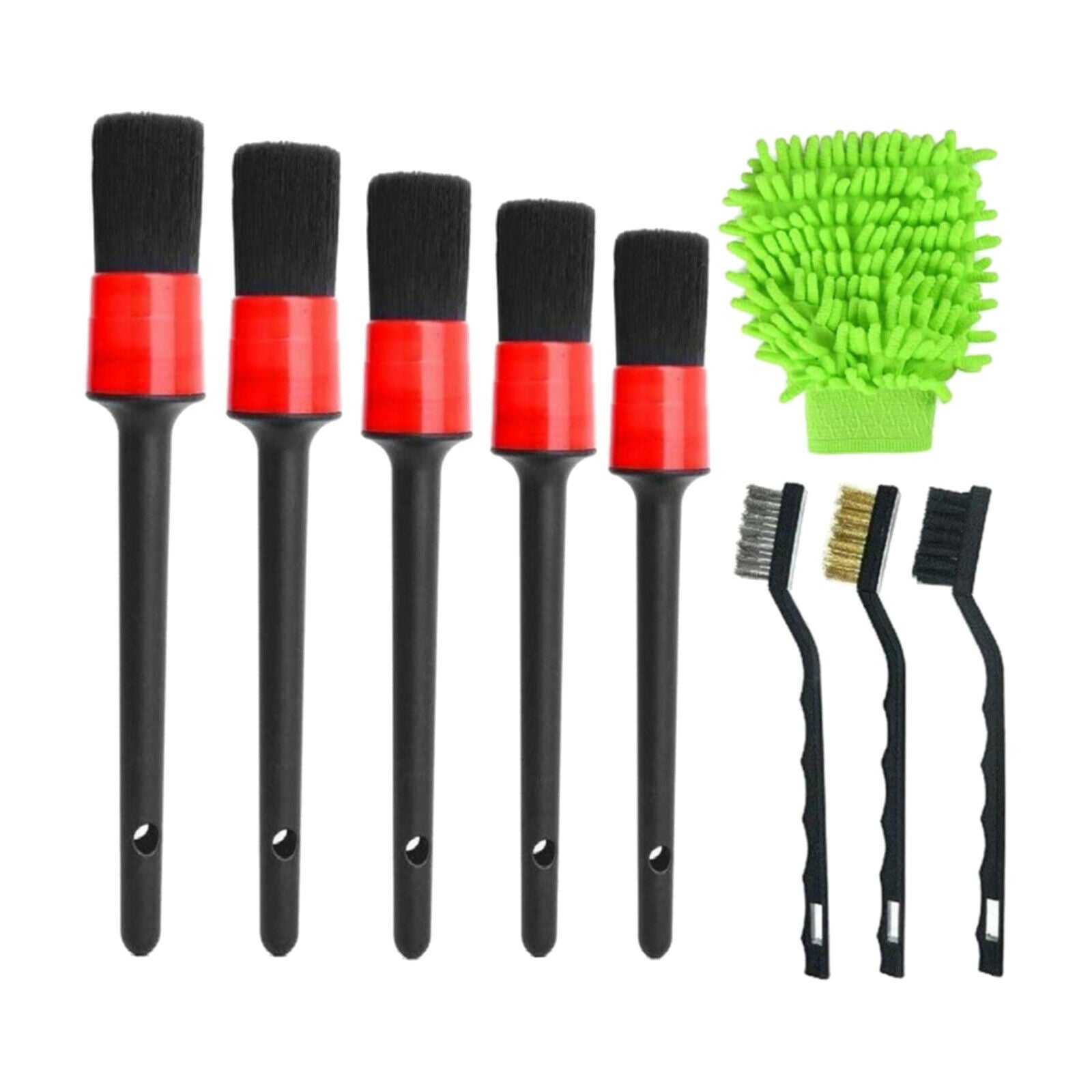 Car Detailing Brush Set, Car Cleaner Brush Set for Cleaning Weels