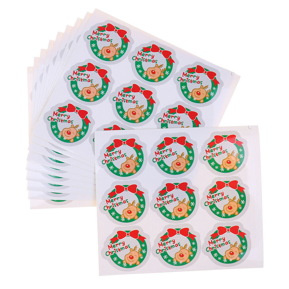 90pcs Merry Christmas Sealing Stickers DIY Gifts Labels Candy Packaging Ta.l8