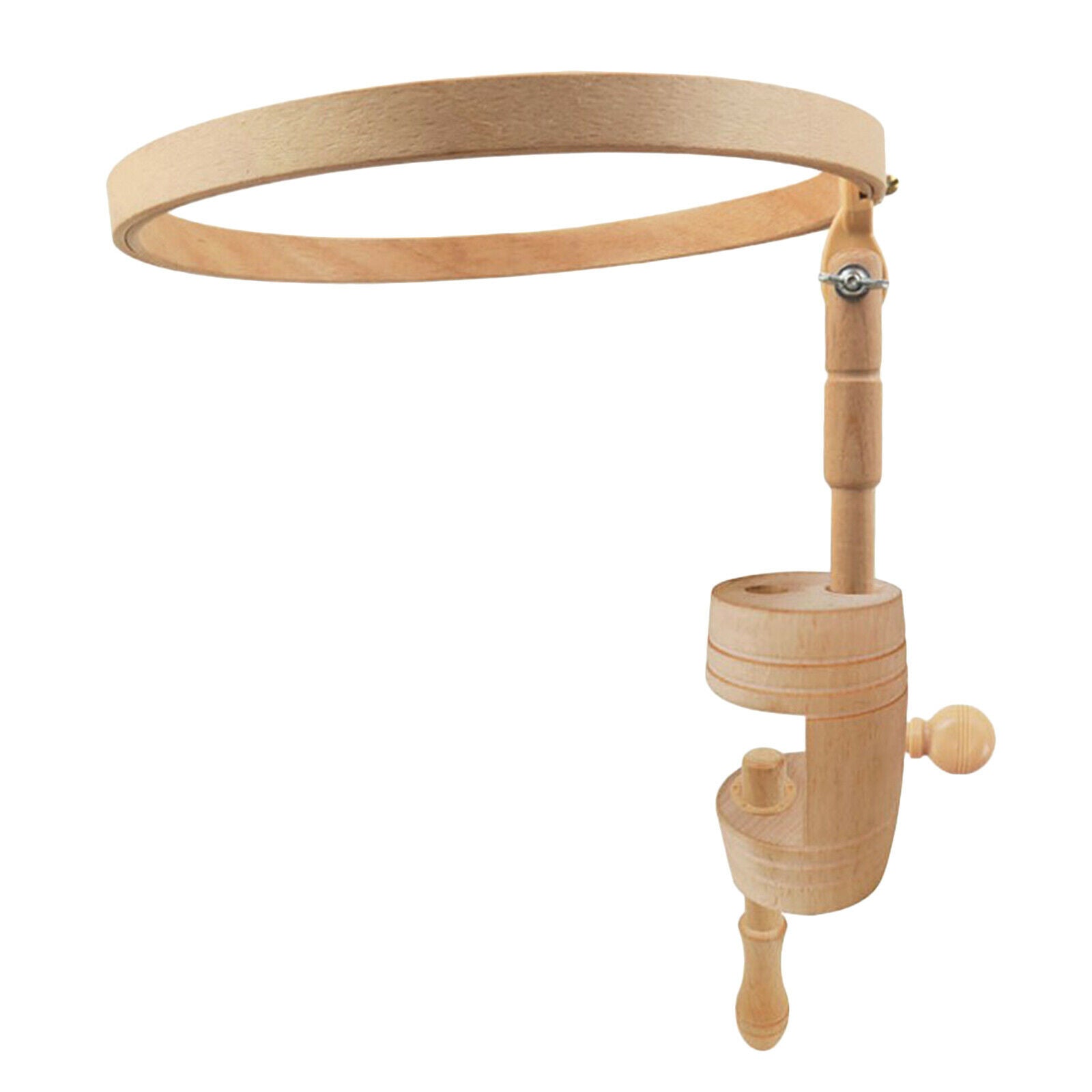Cross Stitch Table Stand Adjustable Embroidery Hoop Holder Frame Beech Woods