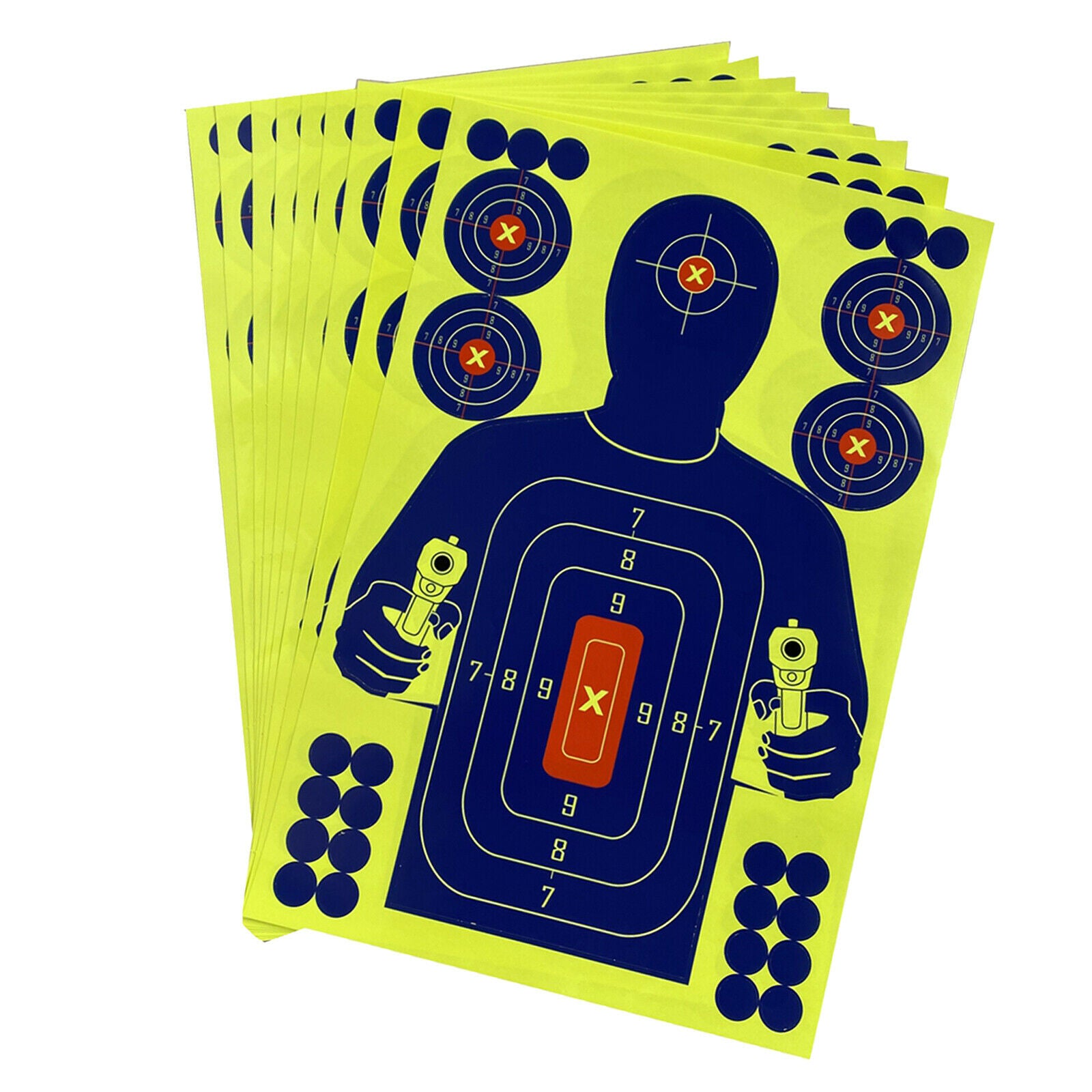 10 pcs Self-Adhesive Paper Shooting Reactive Target Splatter Hunting 12x18''