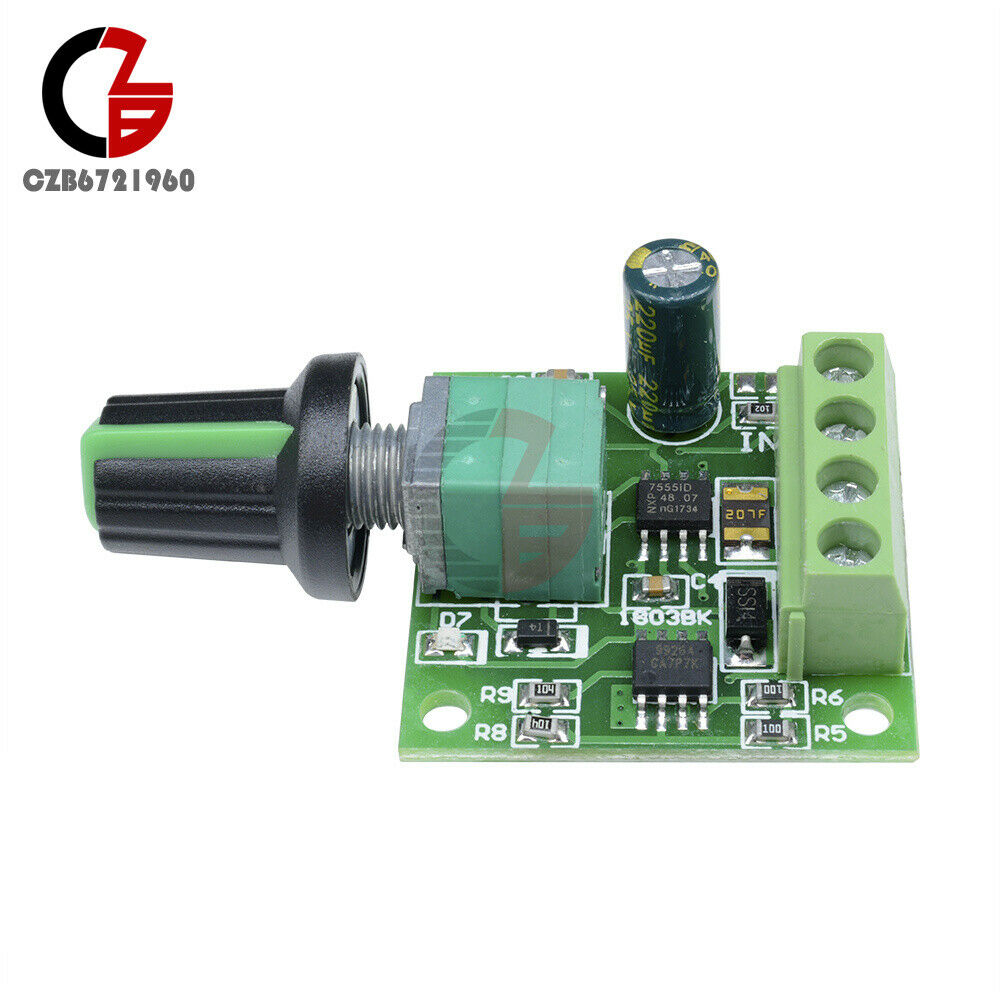 5X 1.8V-15V DC 2A Motor Speed Switch Controller PWM 1803BK+self-recovery Fuse