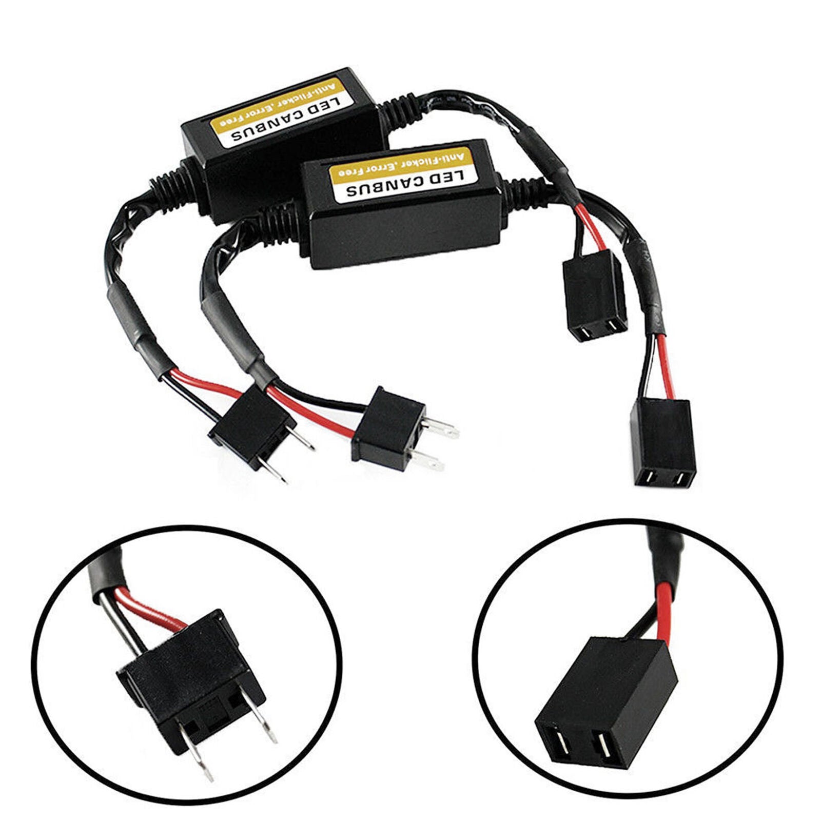 2pcs H7 Auto Car LED Headlight Decoder Canbus Error Free Resistor Canceller