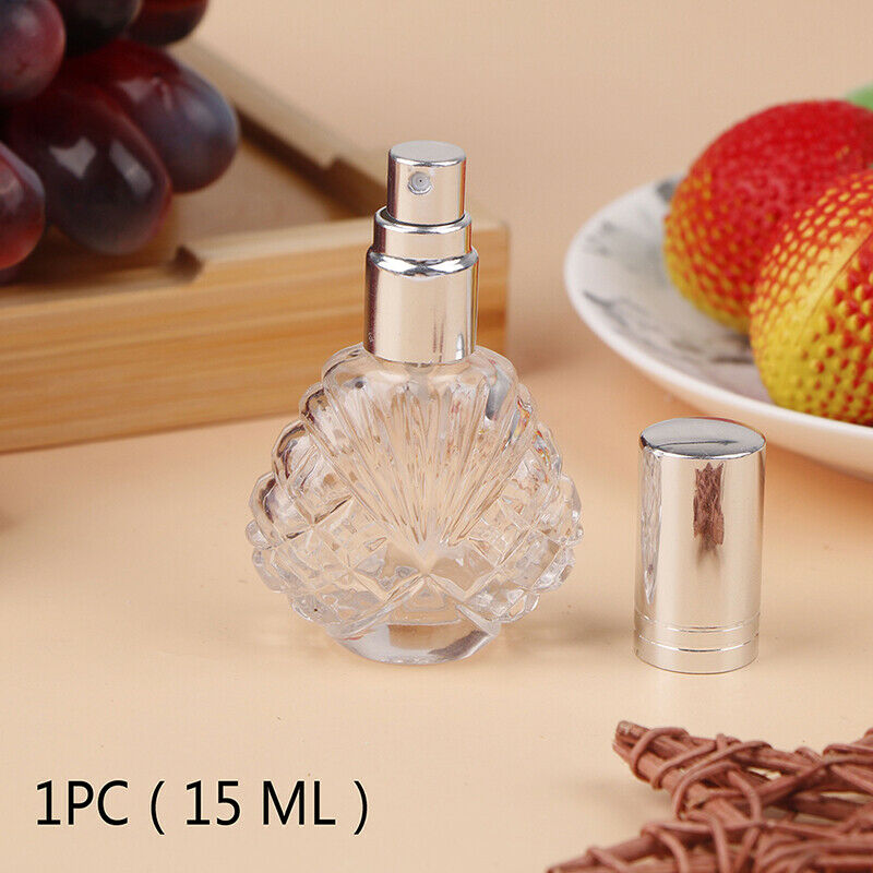 15ML Mini Empty Glass Bottle Spray Perfume Cologne Refillable Travel Organize Kt