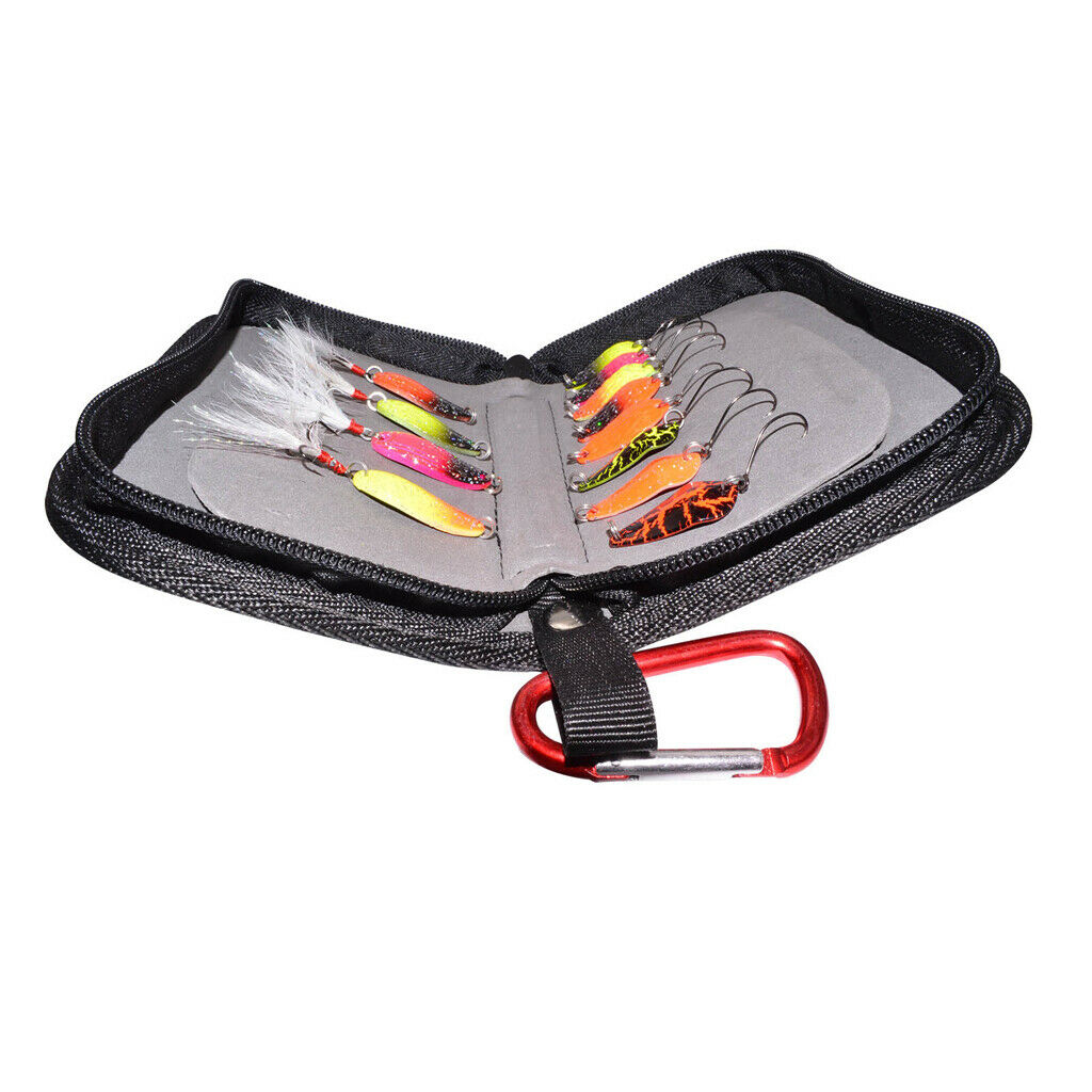 Fishing Spoon Sequins Lures Bag Spinner Baits Hook Accessories Storage Bag