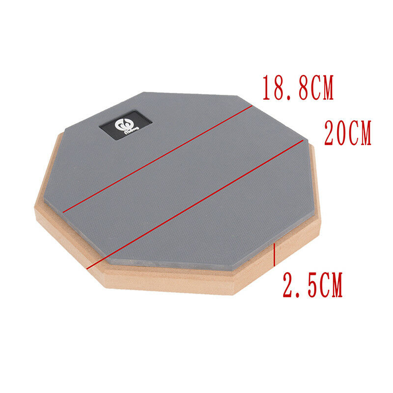 8 Inch Rubber Wooden Dumb Drum Practice Training Drum Pad Music Instruments DD