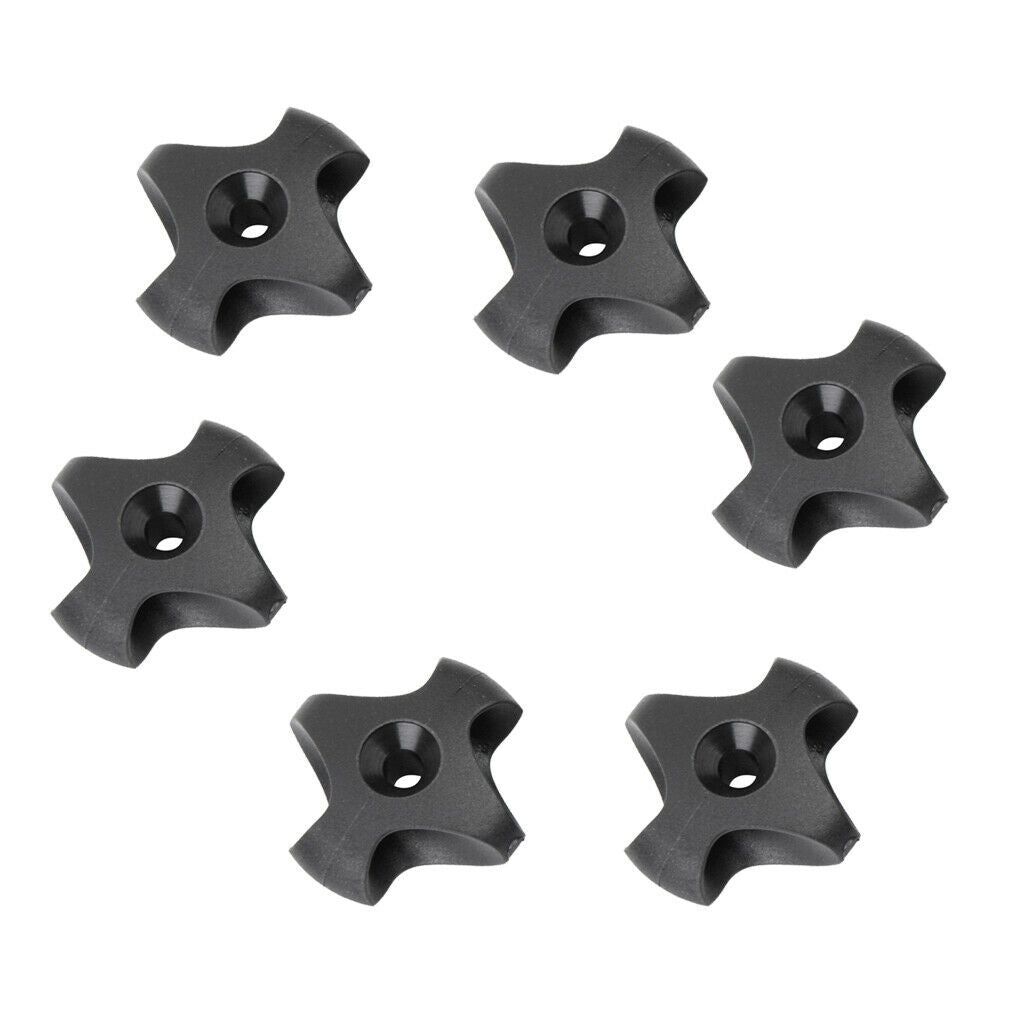 6pcs Black Nylon  Deck Line Guide Buckle For Kayak Canoe Marine Boat