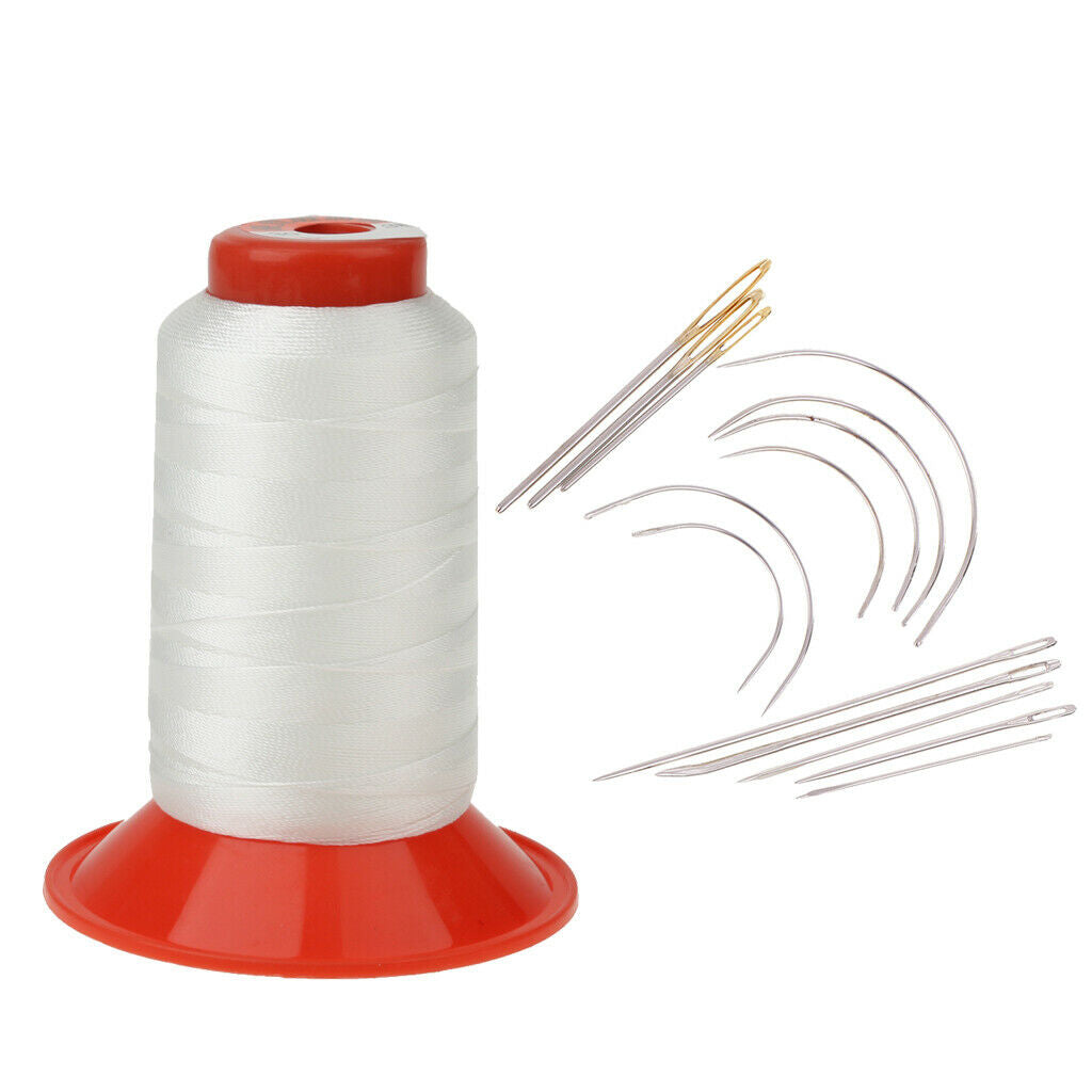 Strong Upholstery Thread Bonded Nylon Sewing Spool with 14Pcs Curved Needles Kit