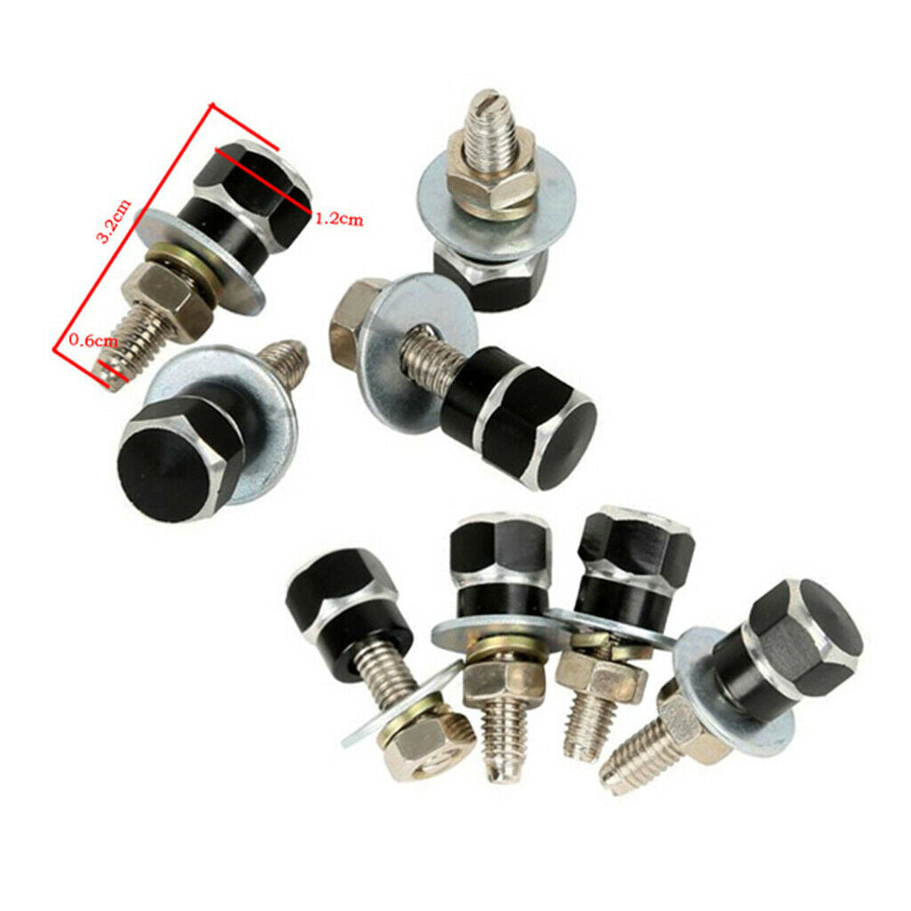 4 Motorbike Aluminum Alloy Hexagon license tag frame Bolts Hanging Fasteners