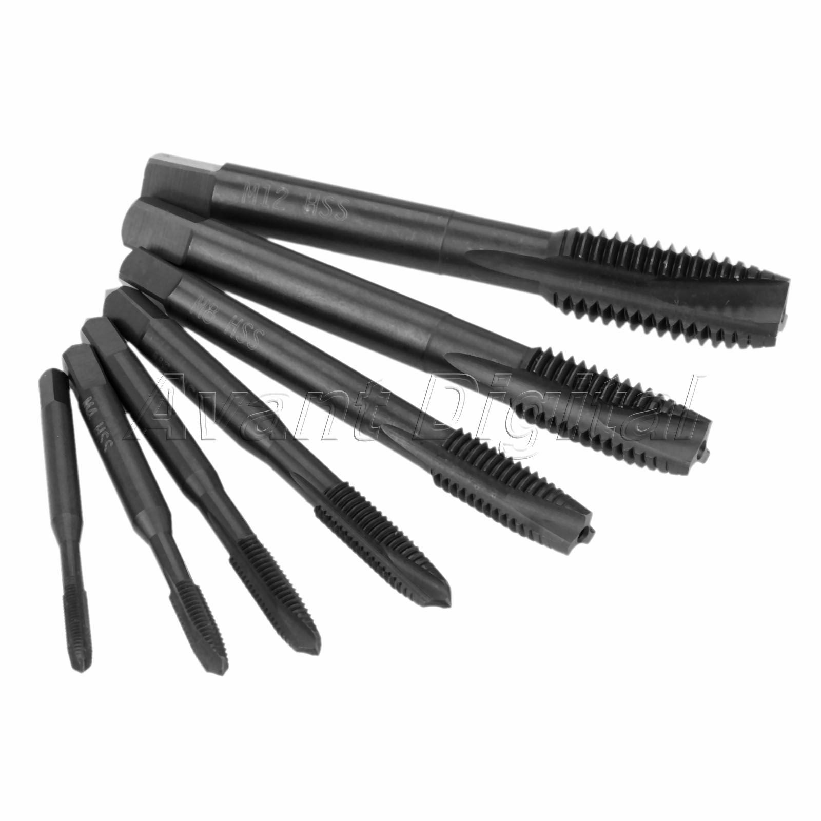 M3/M4/M5/M6/M8/M10/M12 Metric Screw Thread Spiral Pointed Taps Tapping Drill Bit
