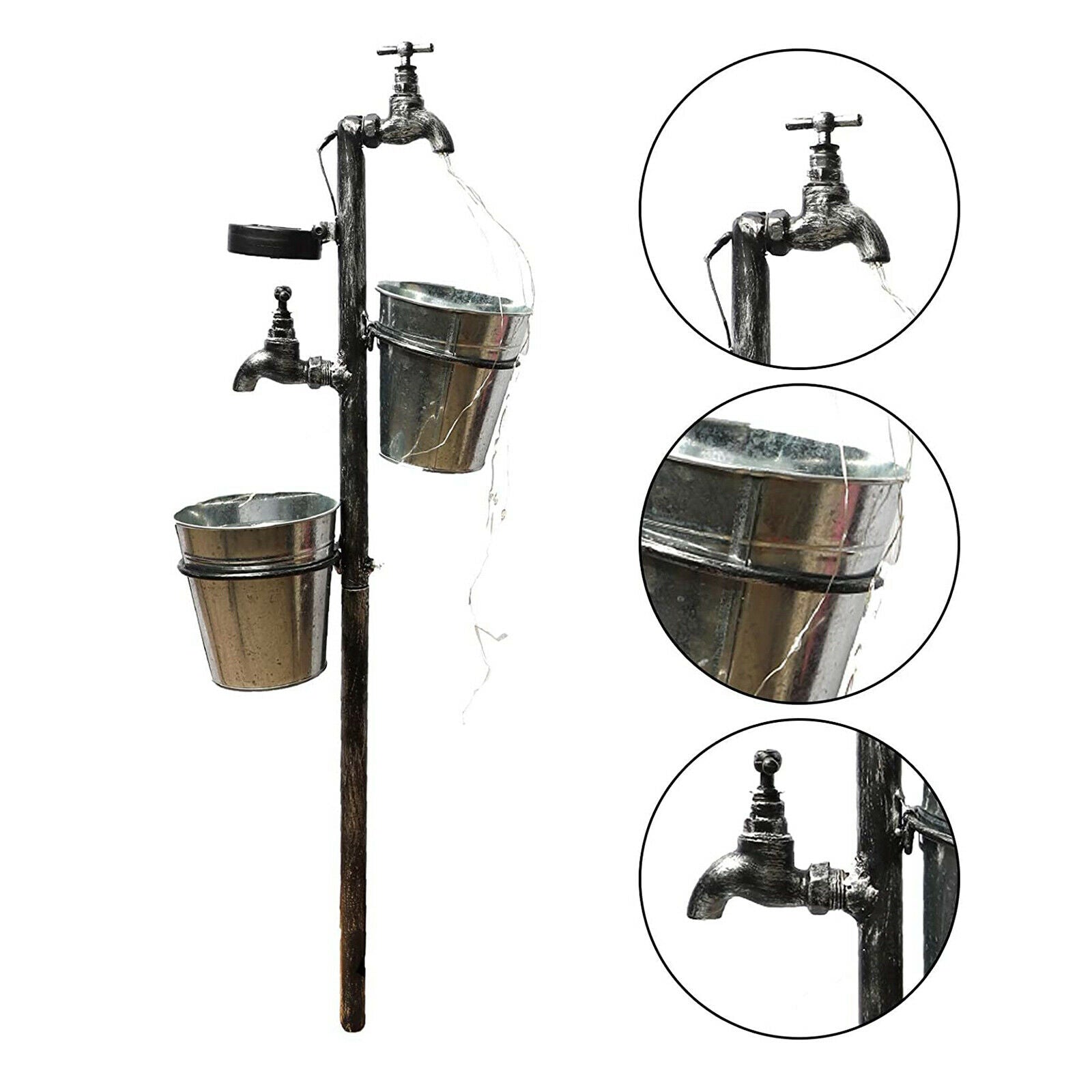 Romantic Garden Watering Can String Light Solar Pavilions Yard Lawn Lamp