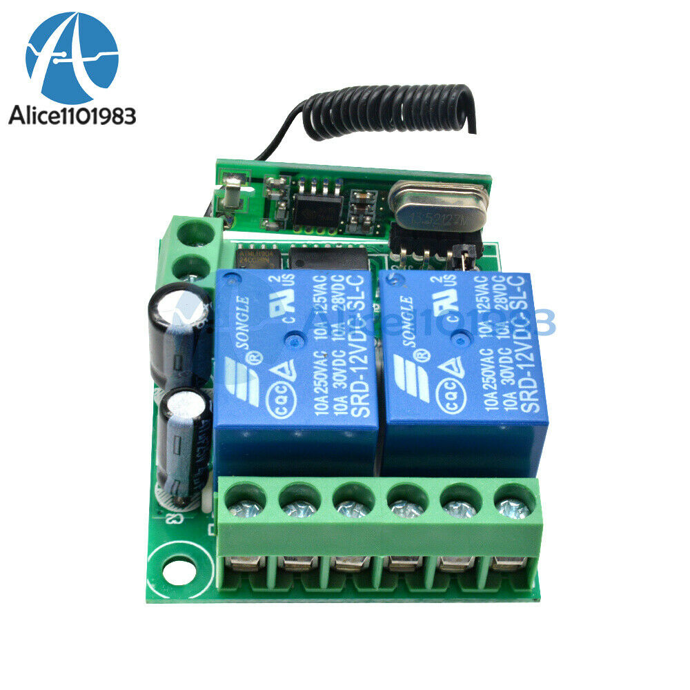 DC 12V 2CH RF Switch Transmitter + 433MHz Receiver + Protective Shell