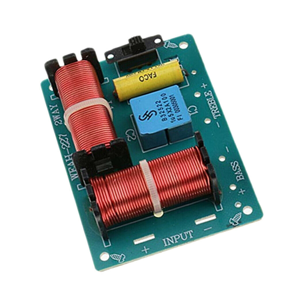 1Pcs Treble Bass 2-Way Frequency Divider Audio Crossover Filters Board 100W