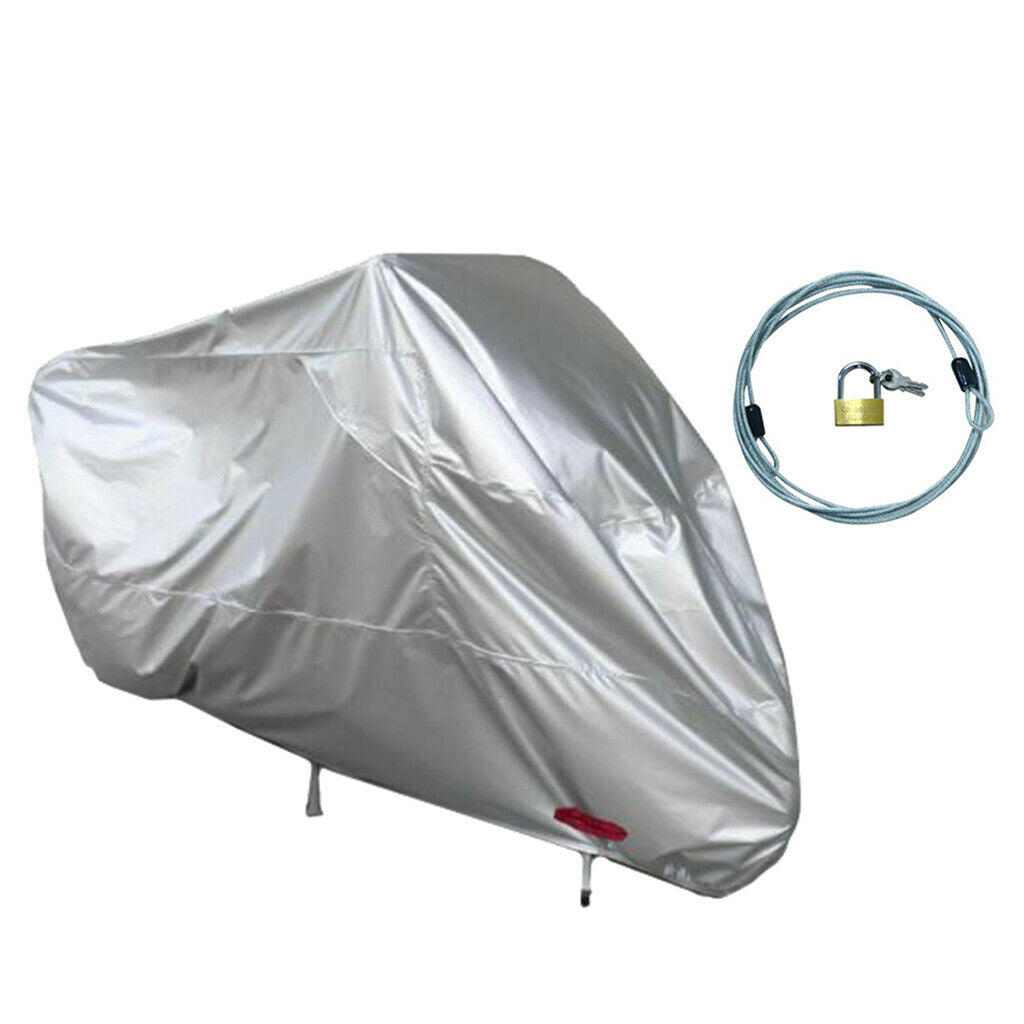 Professional Motorcycle Cover Sun UV Mototbike Protector w/ Cover Lock