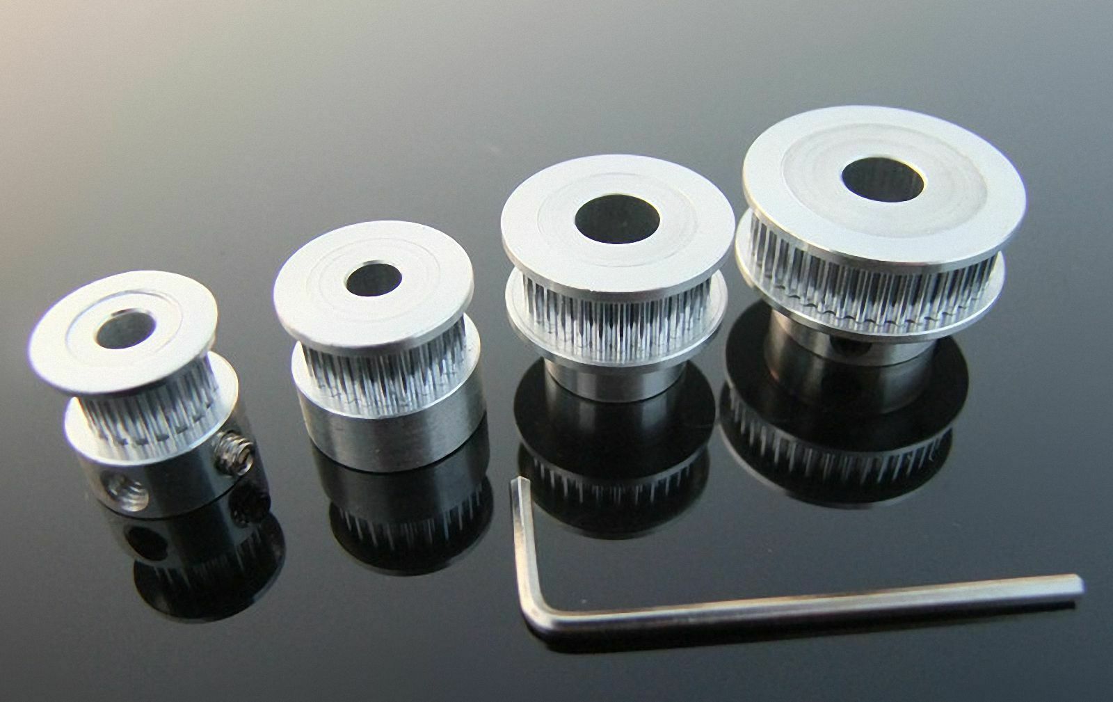 2 pcsTiming Pulleys (bore 5mm) + B300MXL Timing Belt Set for RepRap Prusa Mendel