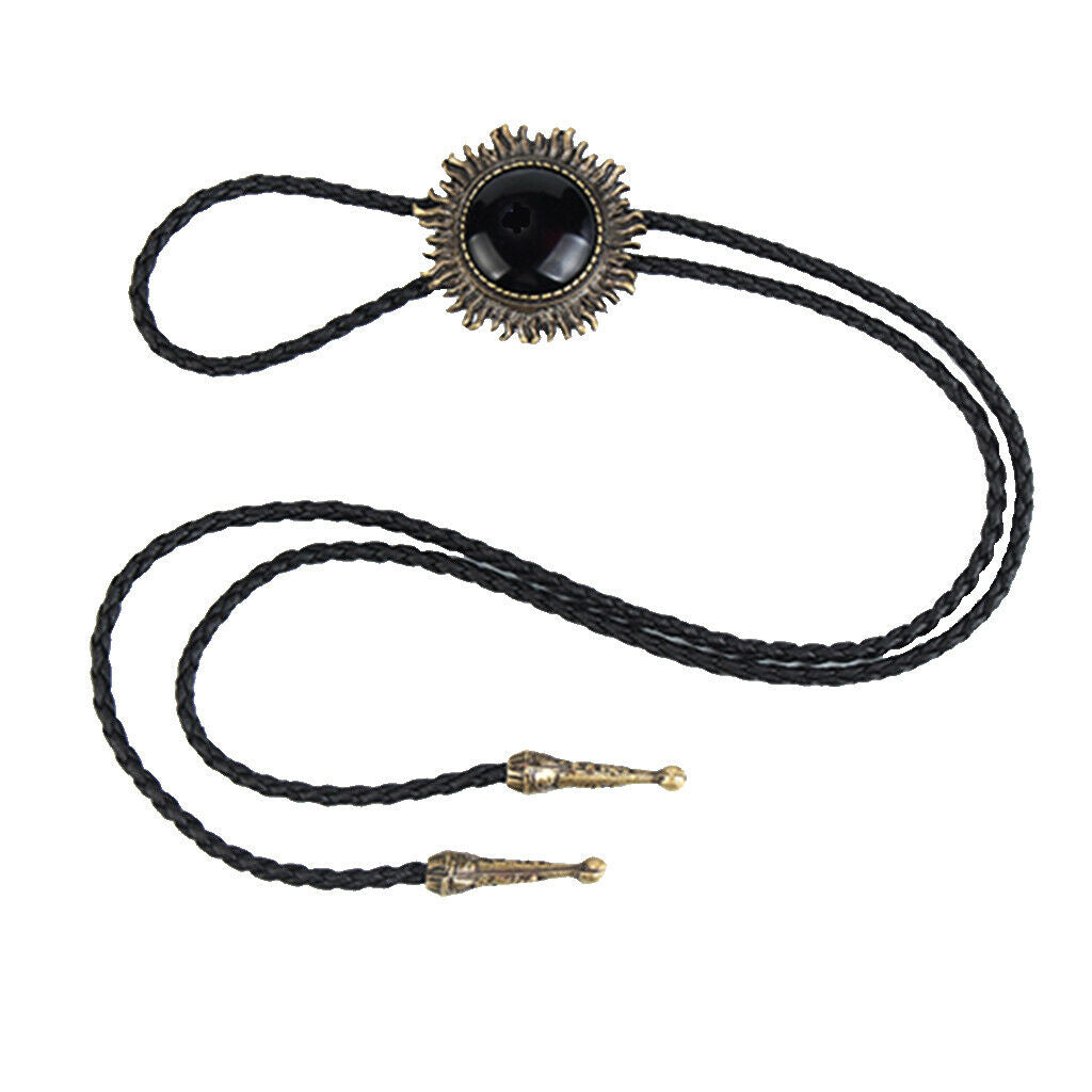 Men's Bolo Tie Necklace with Western Rodeo Cowboy Bolo Tie Pendant