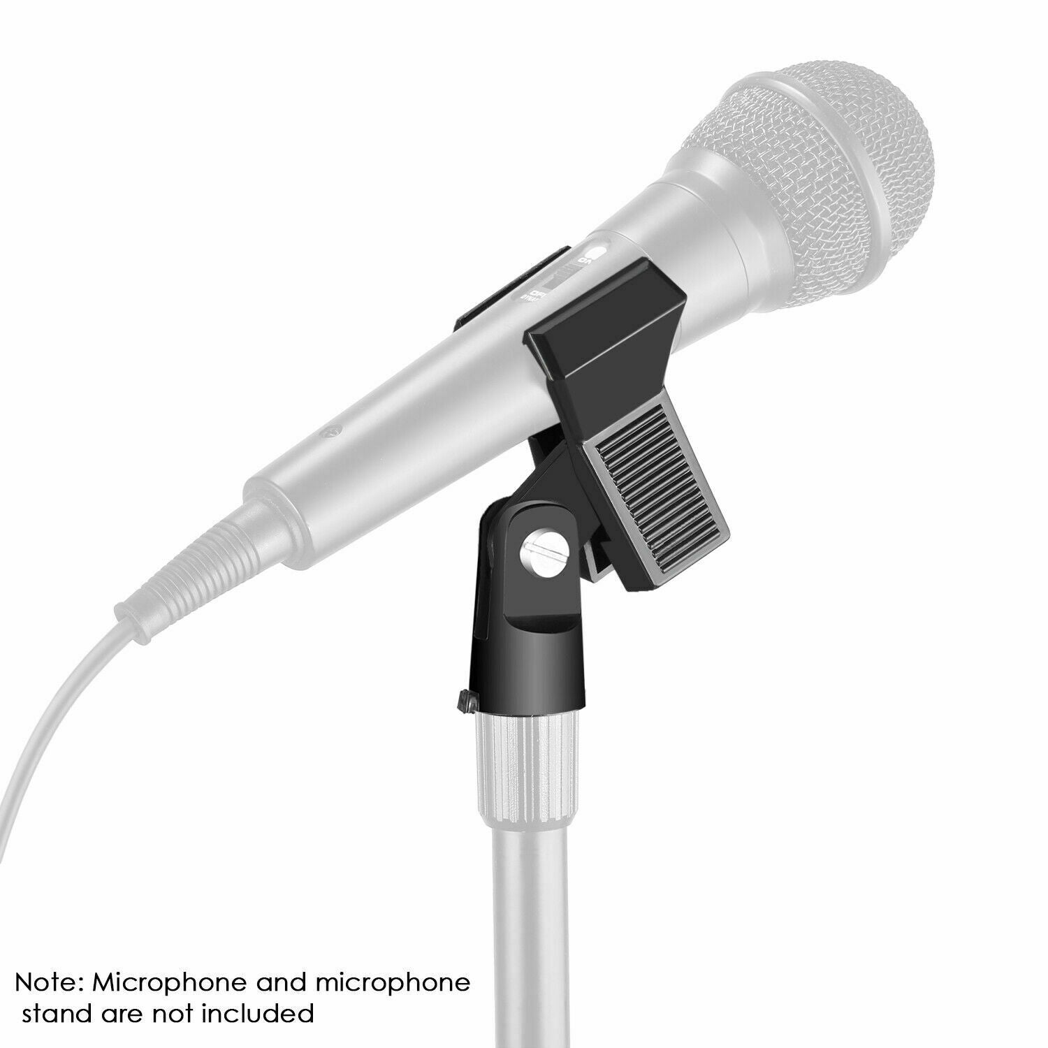 2 Pack Mic Clip Clamp Holder for Shure A25D sm58 Wired and Wireless Microphones