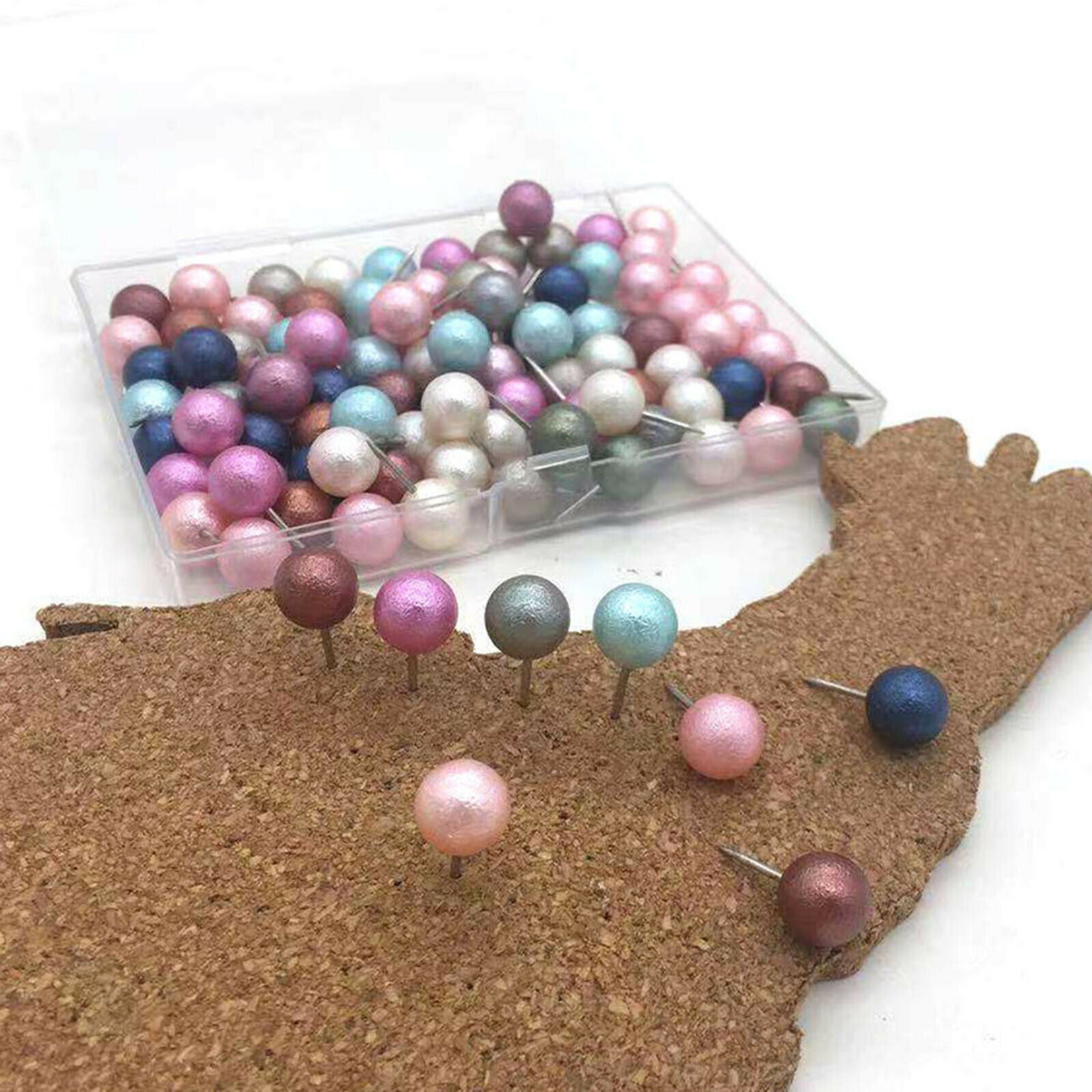 100pcs Push Pin Bulletin Board Thumbtack Pushpin Office Supplies Pushpins