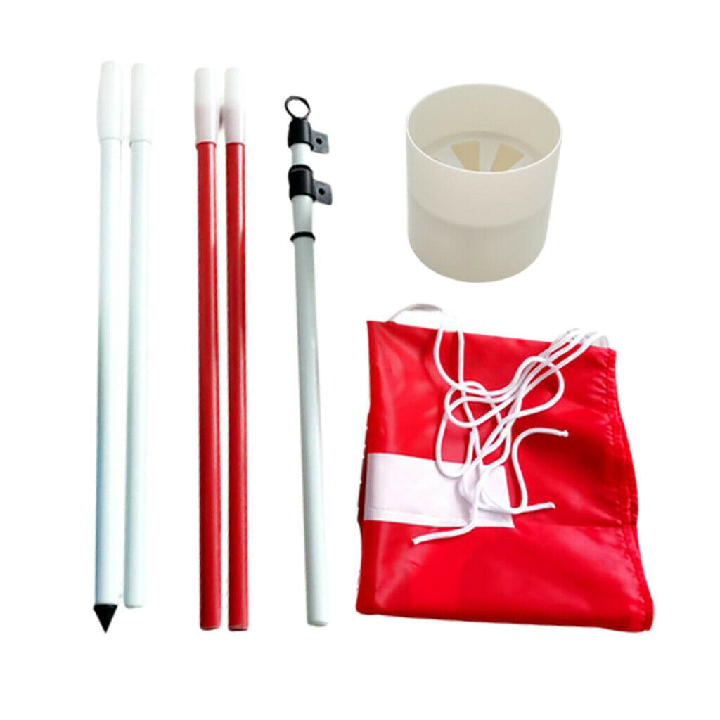 5-Section Premium Golf Flag Stick Pole Garden Cup Practice Set Accessories