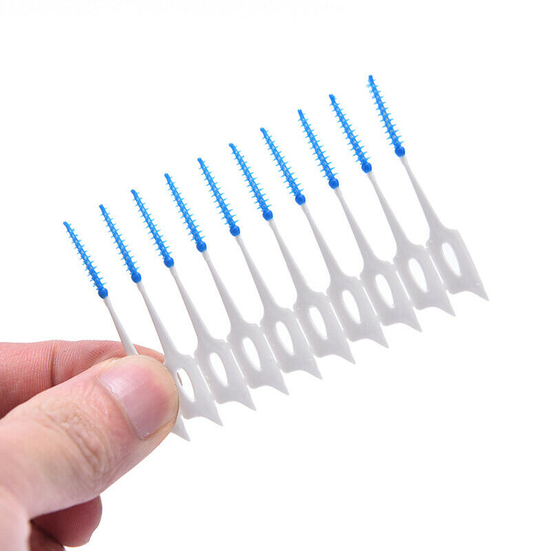40PCS Clean Tooth Floss Head Hygiene Dental Plastic Interdental Brush Too.l8