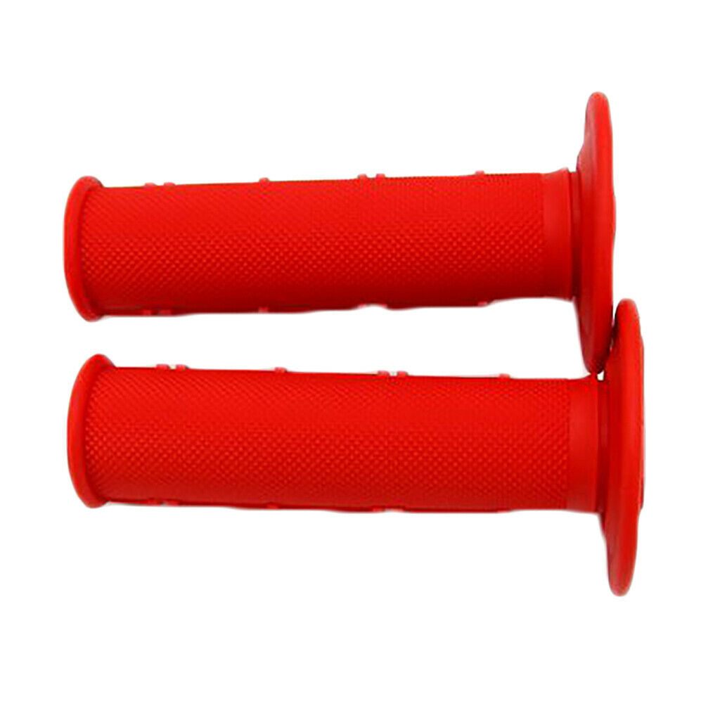7/8" Dirt Motorcycle Handle Bar Grips Pit Dirt Bike 22mm RUBBER GEL Red