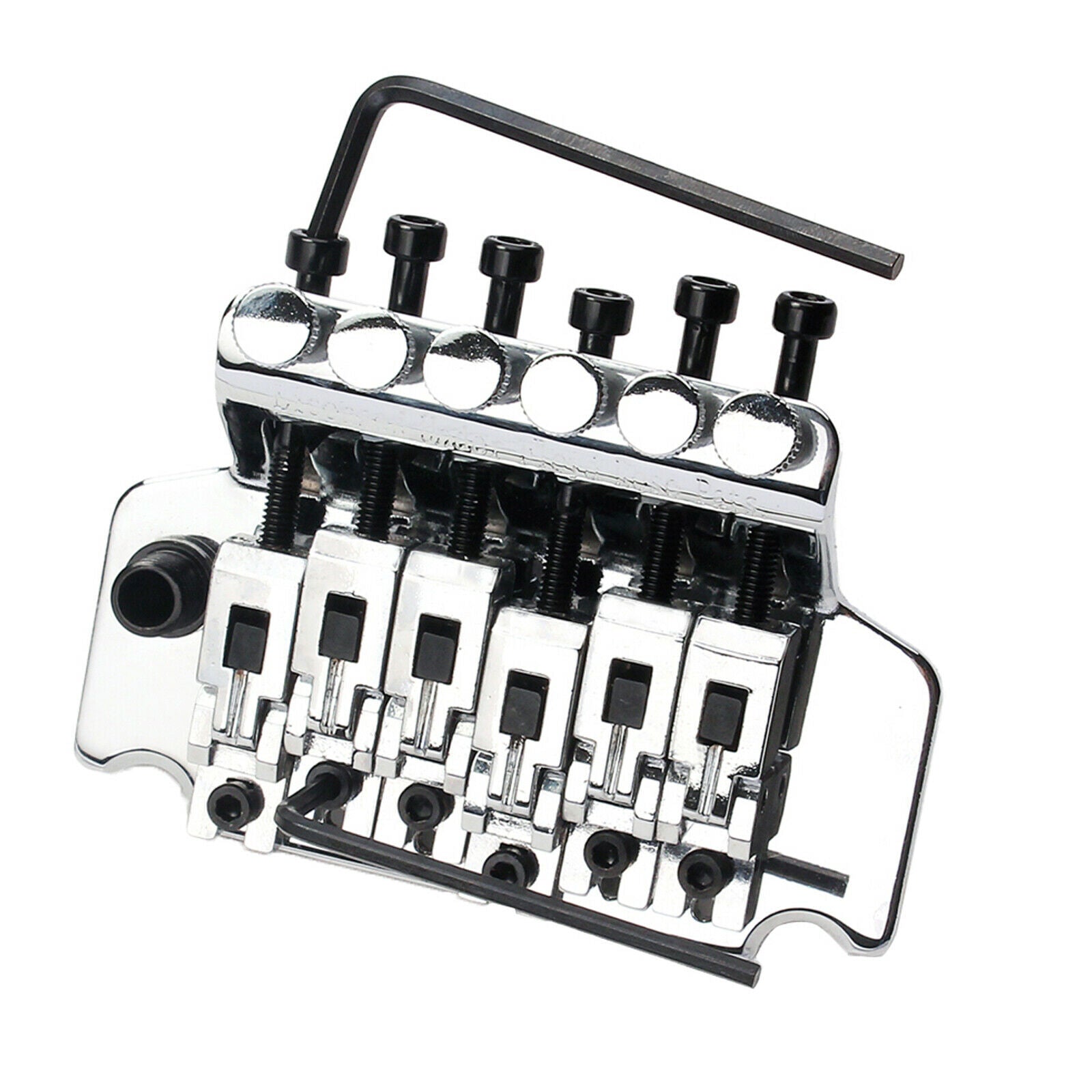 Double Locking Tremolo Bridge System Set For Electric Guitar Parts, Chrome, Easy